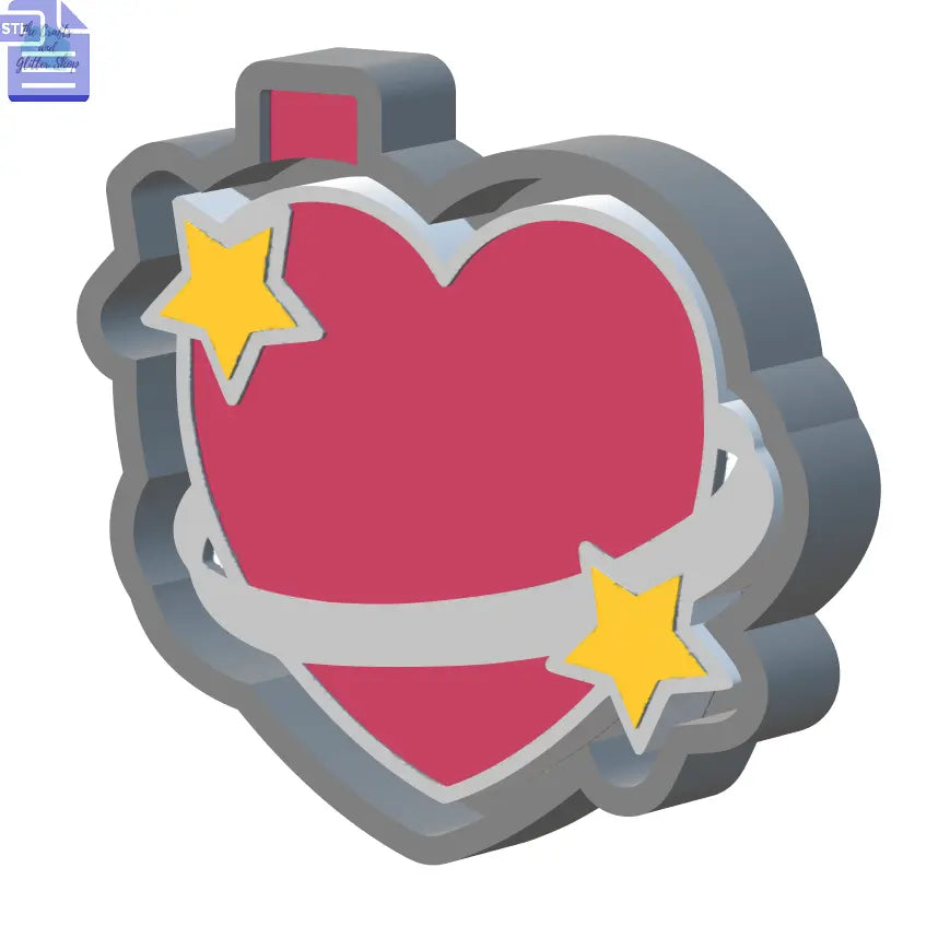 Heart Sparkles Silicone Mold Housing STL File