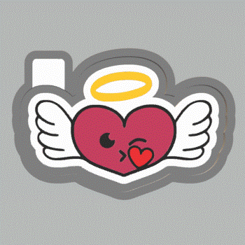 Heart Wings Halo Silicone Mold Housing STL File