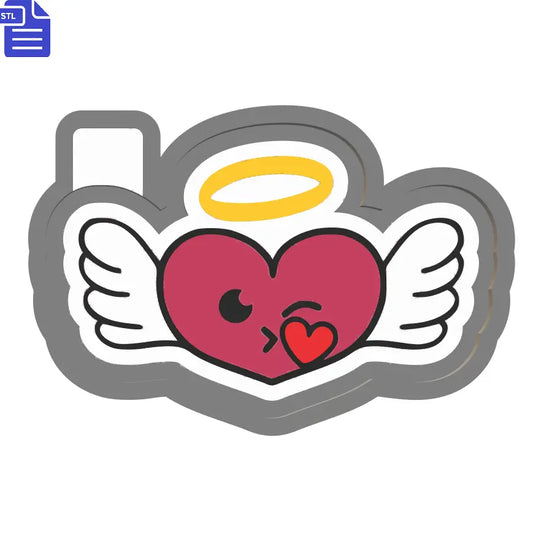 Heart Wings Halo Silicone Mold Housing STL File - The Crafts and Glitter Shop