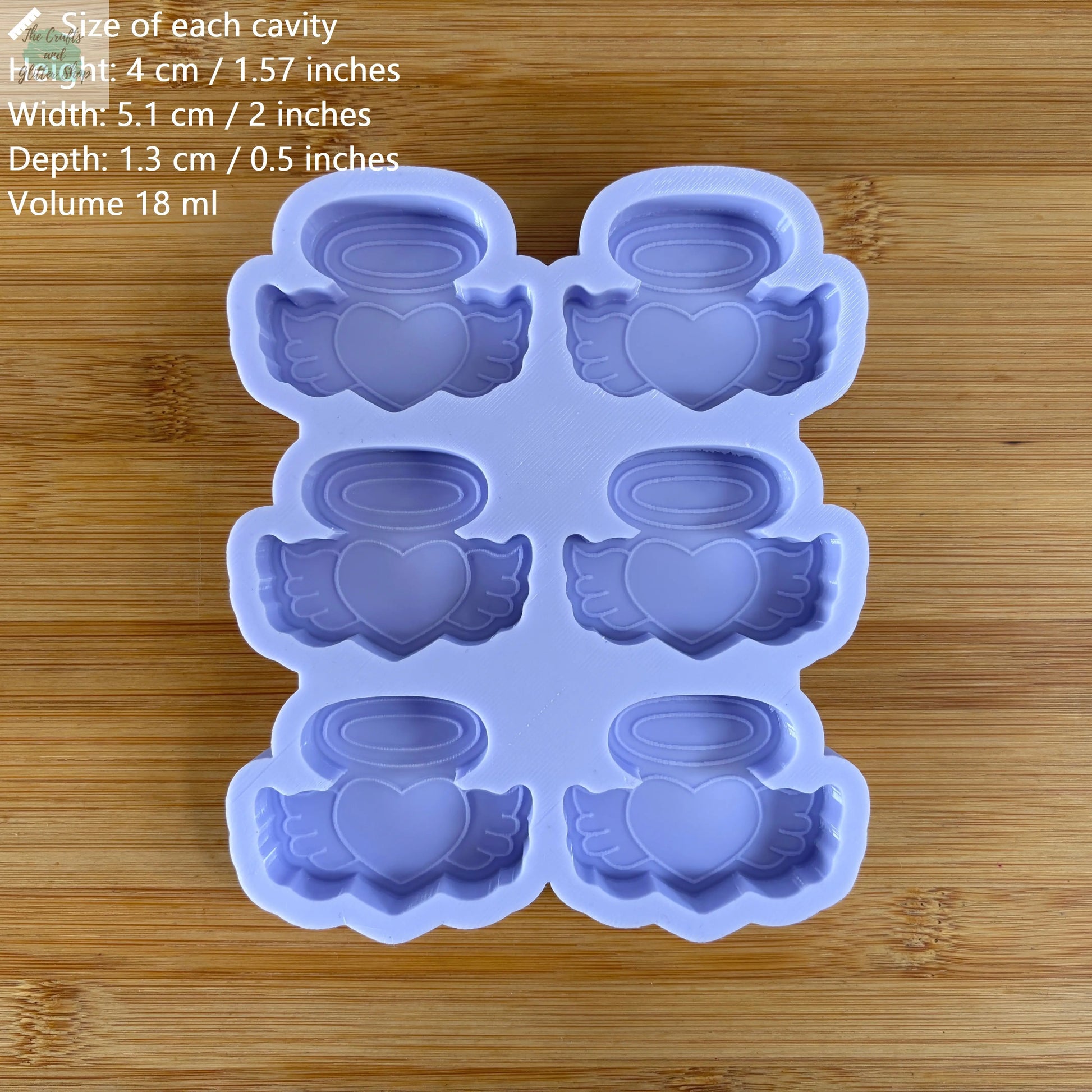 Heart with Halo & Wings Silicone Mold