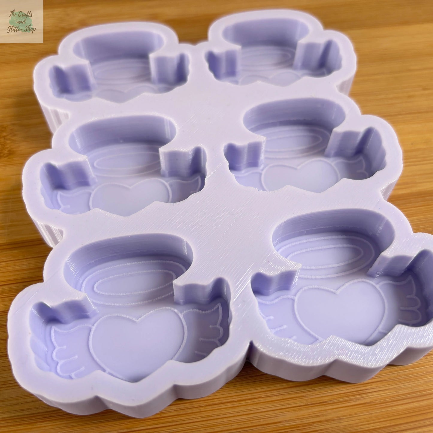 Heart with Halo & Wings Silicone Mold