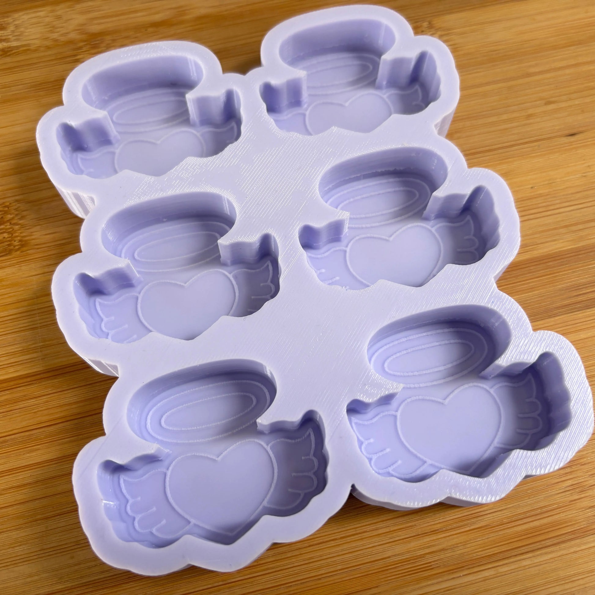 Heart with Halo & Wings Silicone Mold