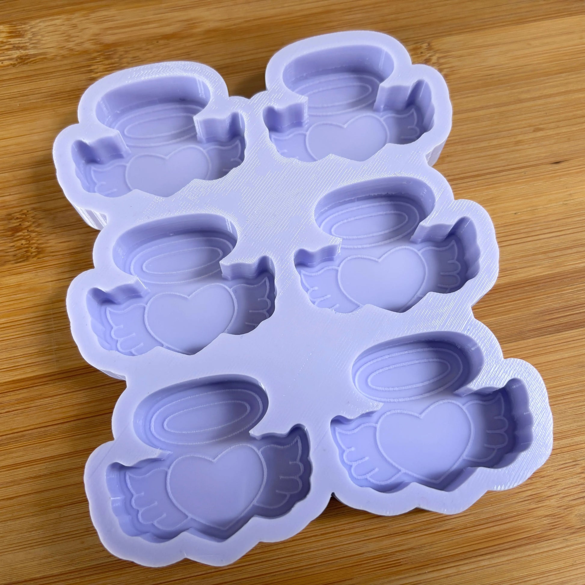 Heart with Halo & Wings Silicone Mold