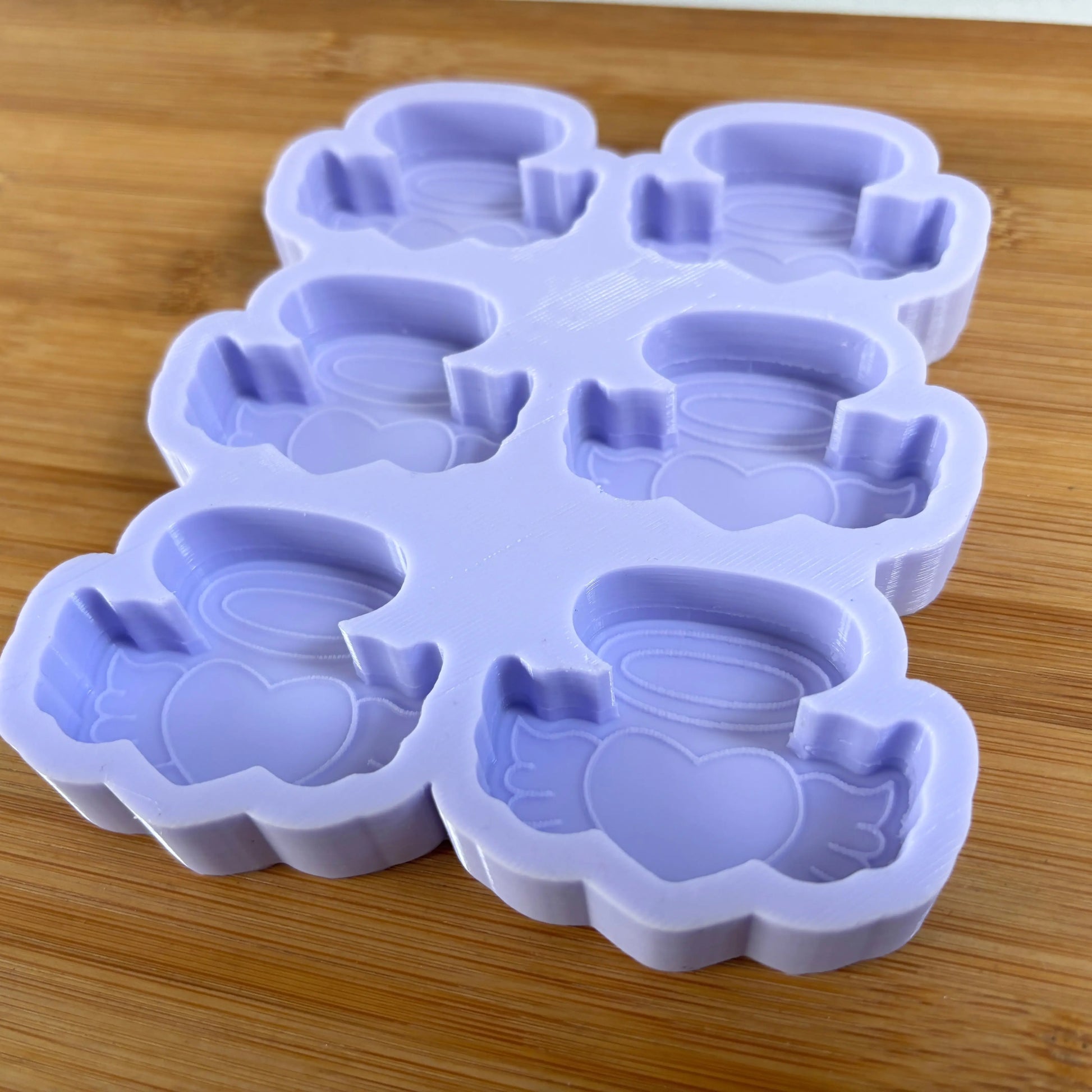 Heart with Halo & Wings Silicone Mold