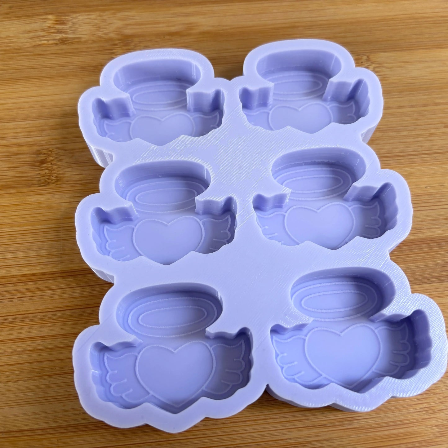 Heart with Halo & Wings Silicone Mold