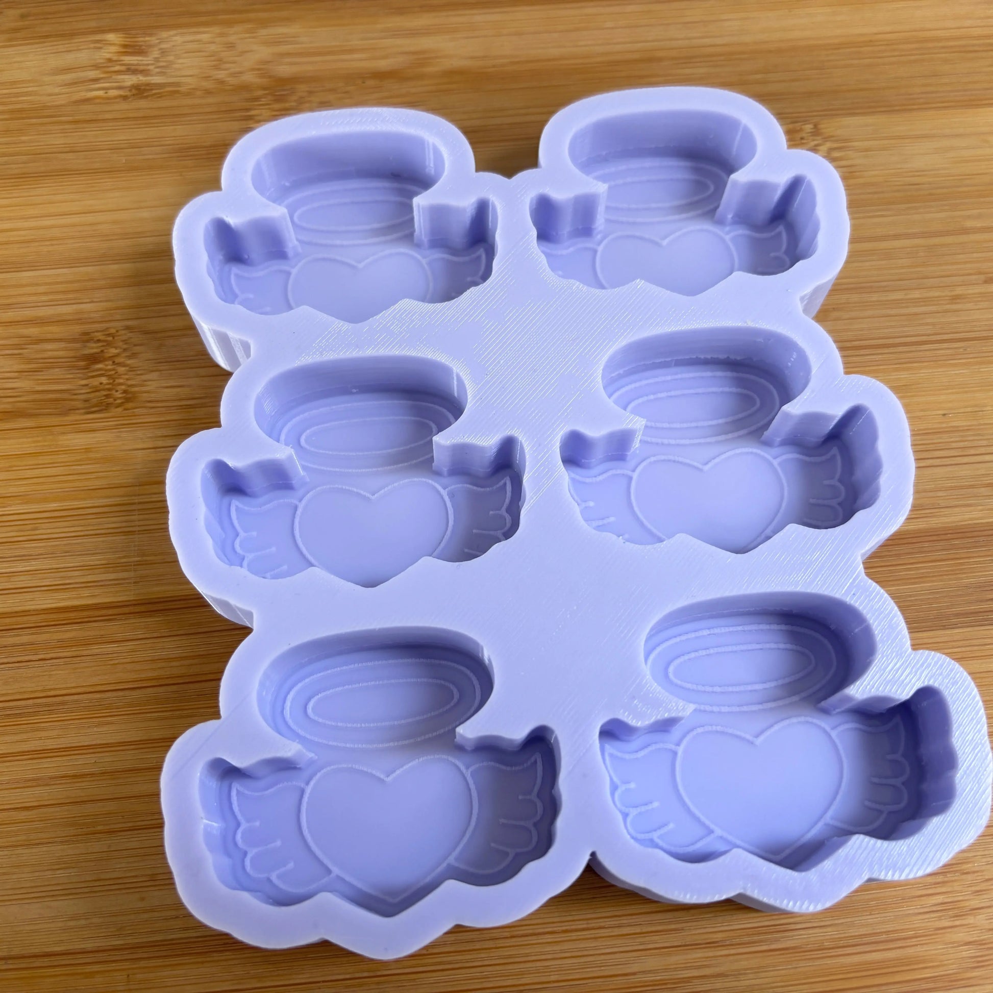 Heart with Halo & Wings Silicone Mold