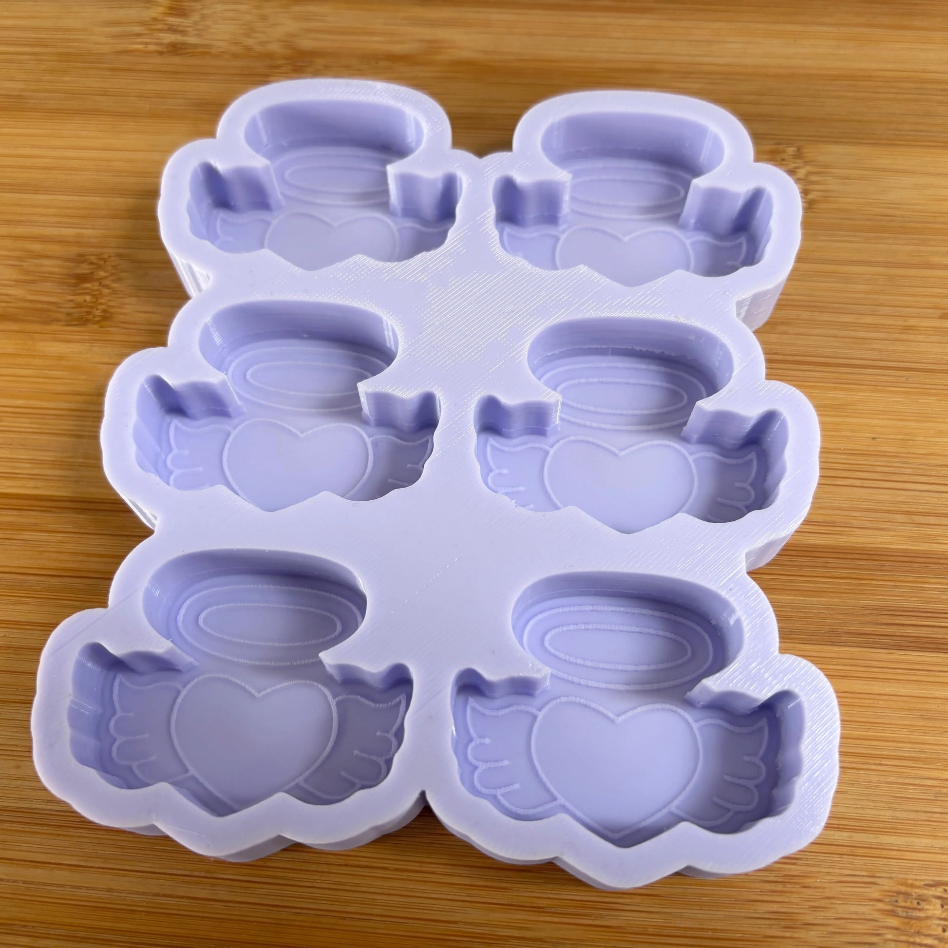 Heart with Halo & Wings Silicone Mold