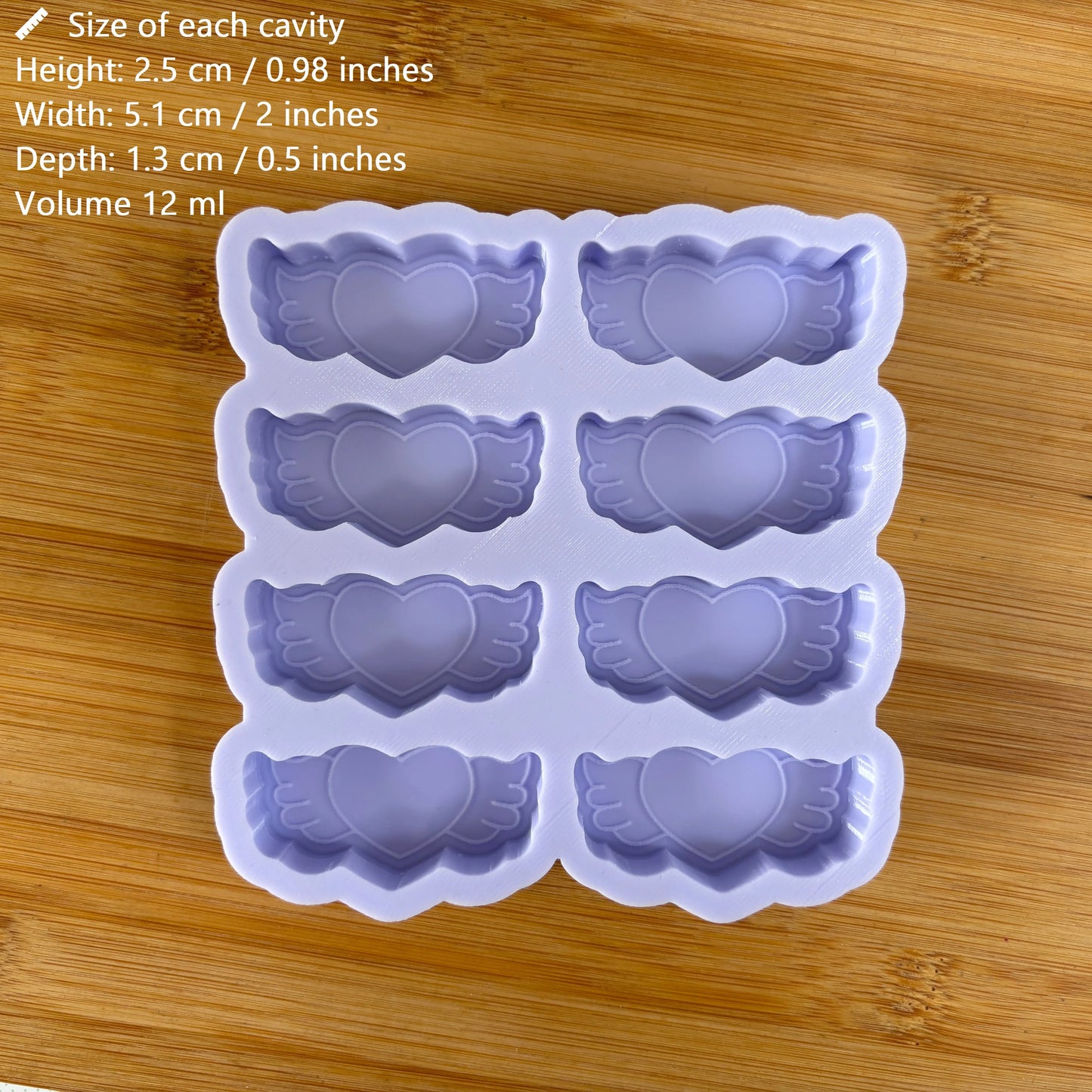 Heart with Wings Silicone Mold