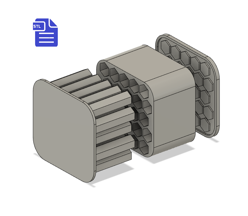 Hexagon Embed Tray Bath Bomb Mold STL File