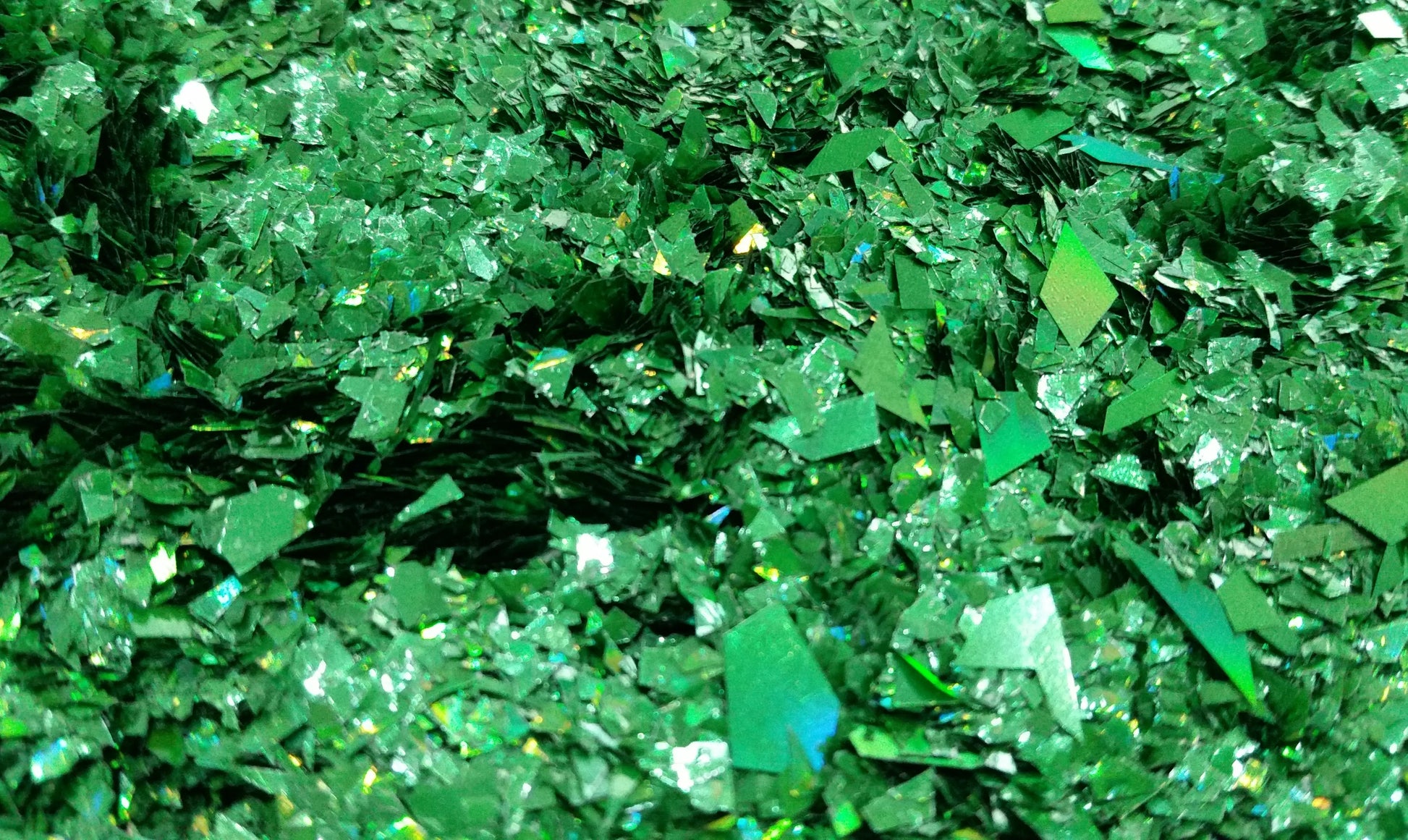 Holographic Green Cellophane Glitter Flakes - The Crafts and Glitter Shop