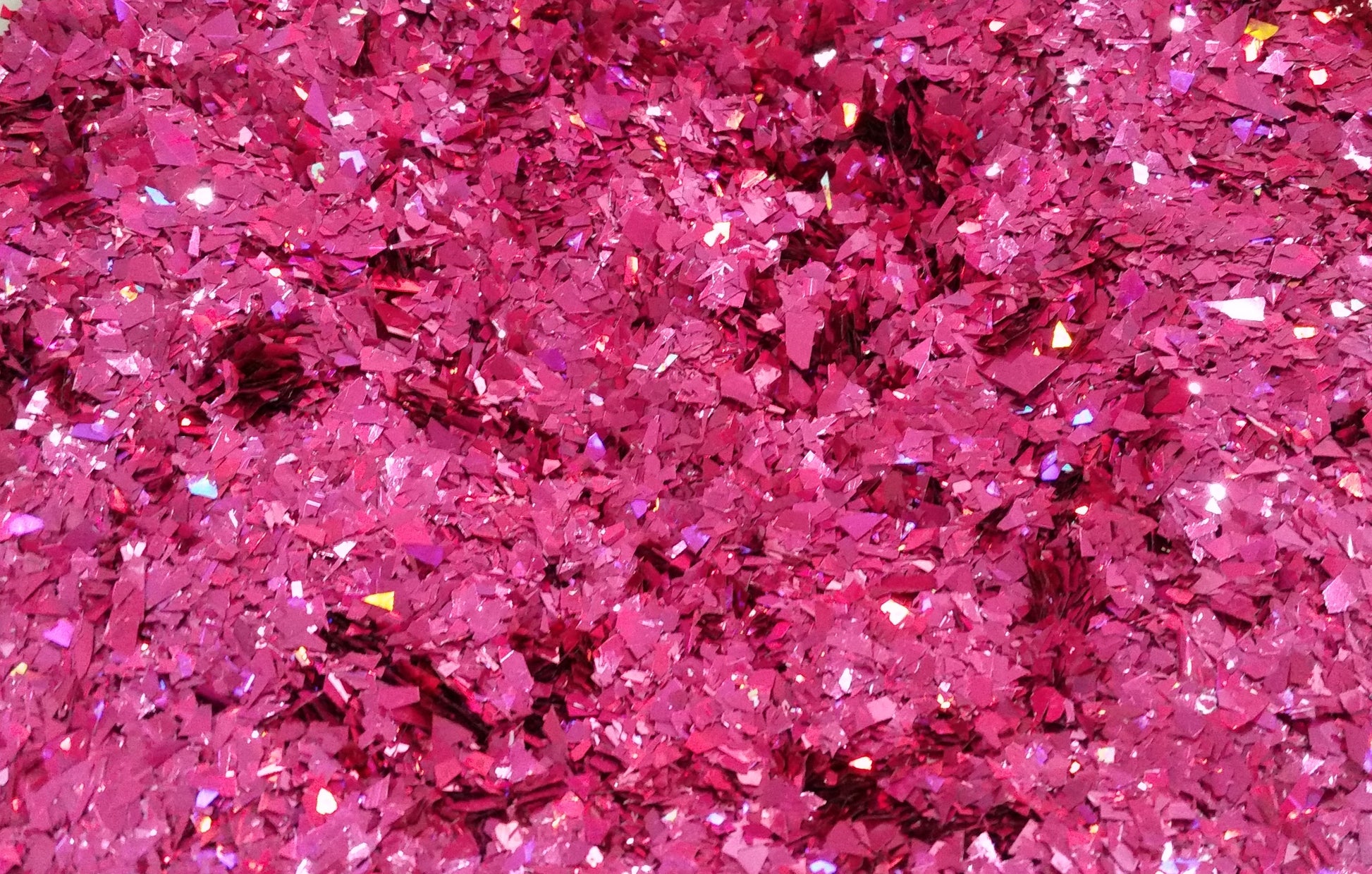 Holographic Pink Cellophane Glitter Flakes