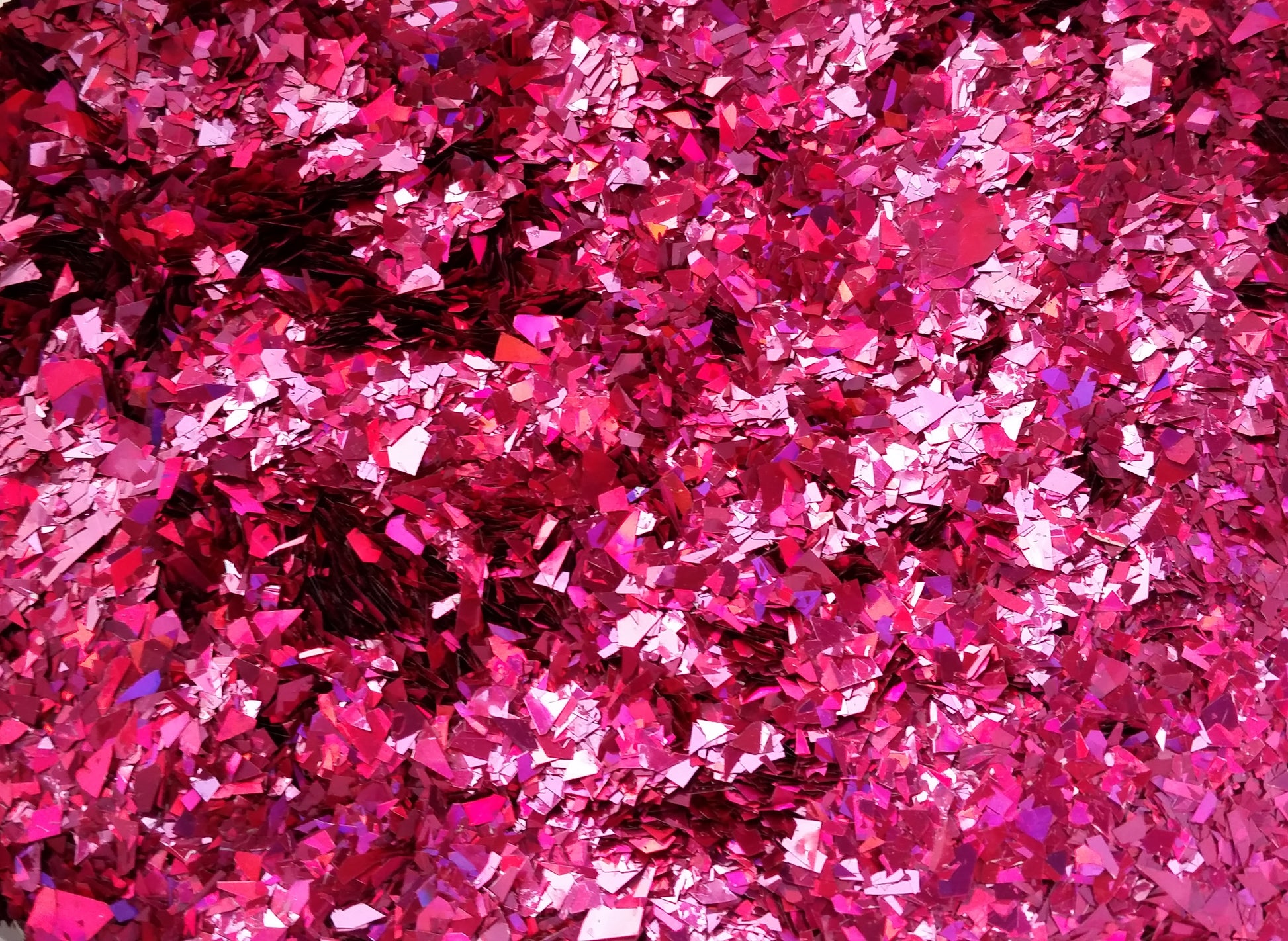 Holographic Pink Cellophane Glitter Flakes