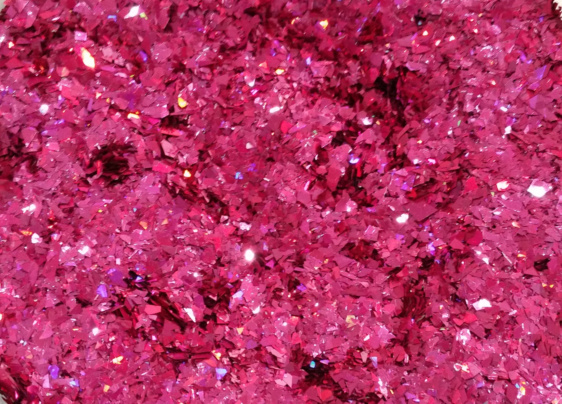 Holographic Pink Cellophane Glitter Flakes