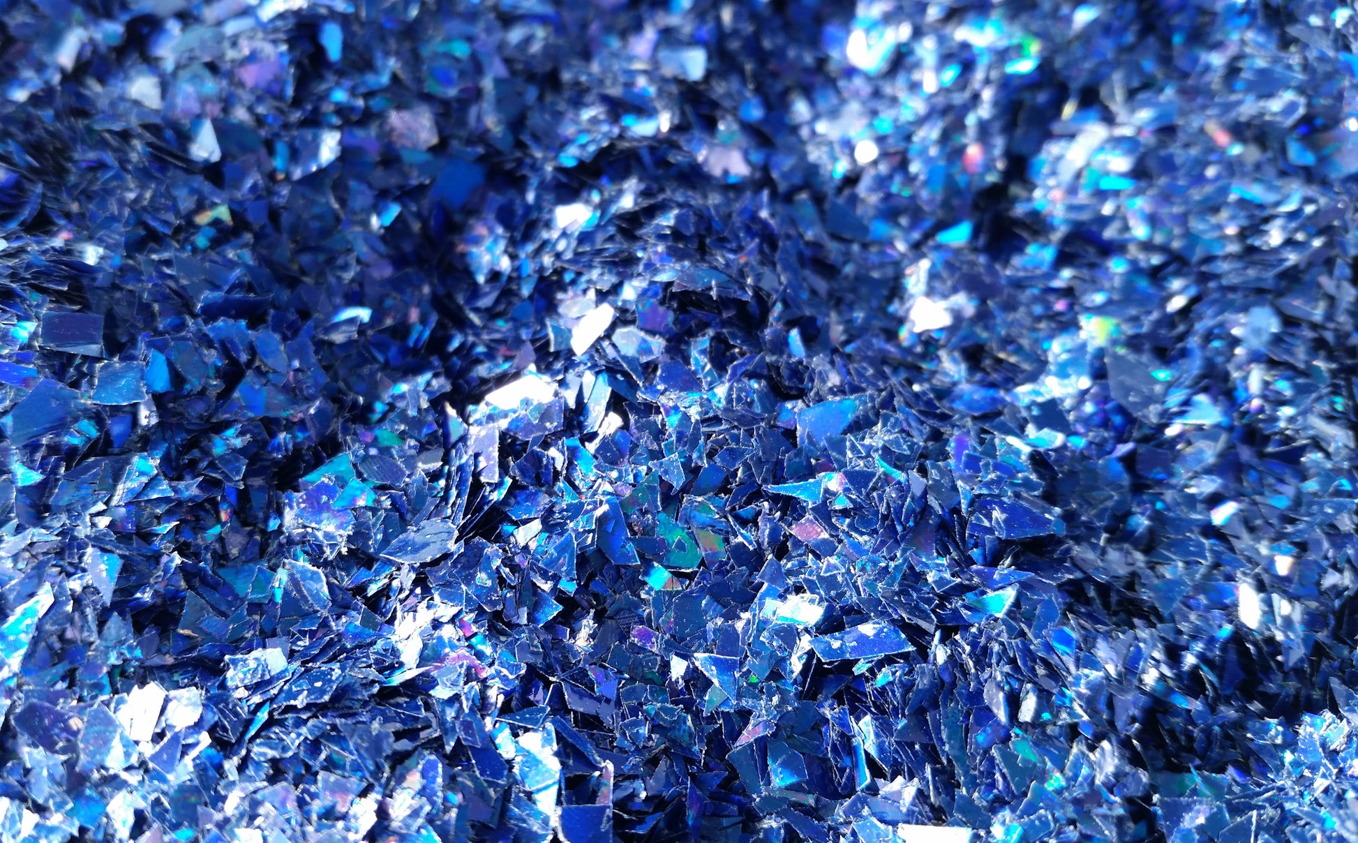 Holographic Royal Blue Cellophane Glitter Flakes
