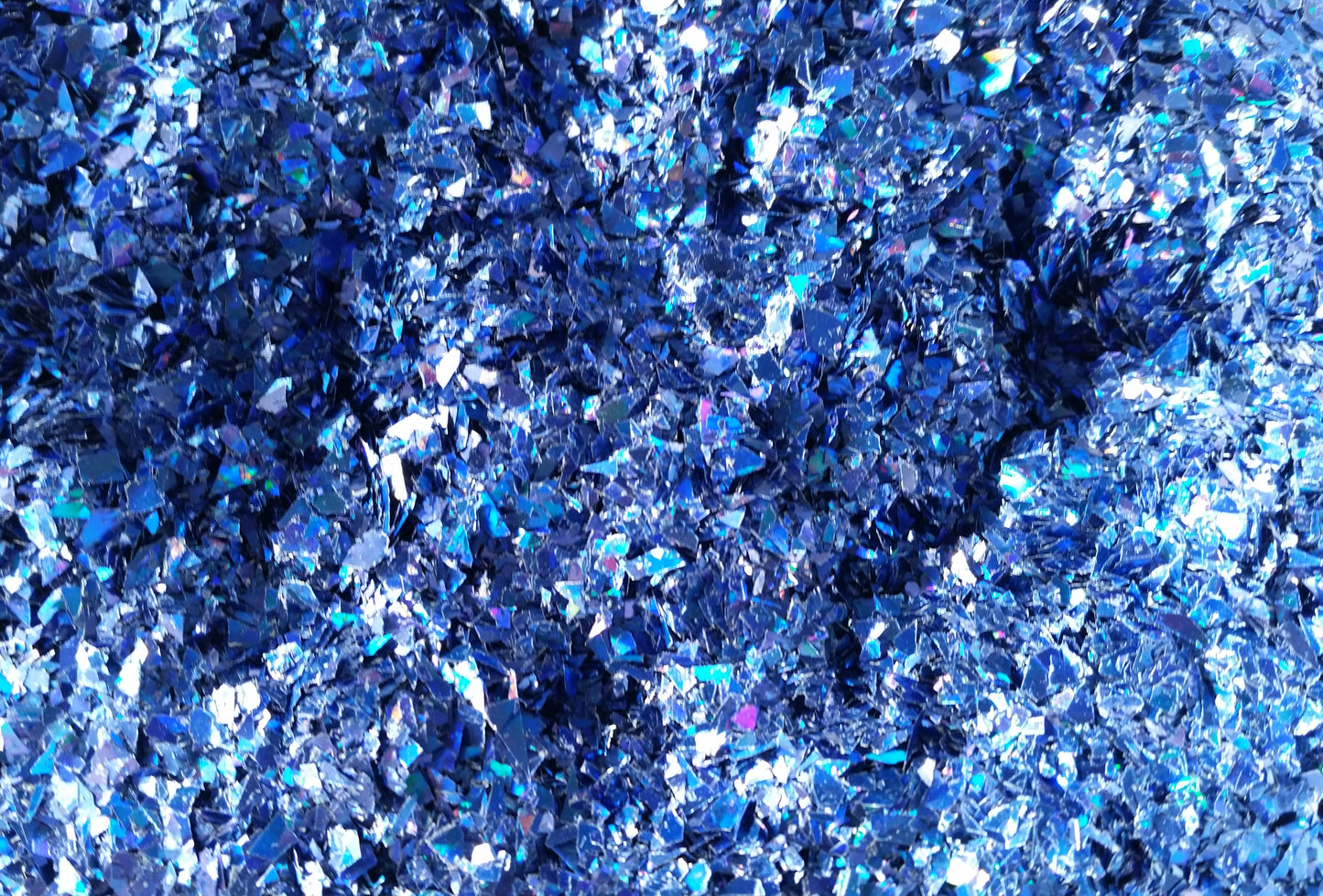Holographic Royal Blue Cellophane Glitter Flakes