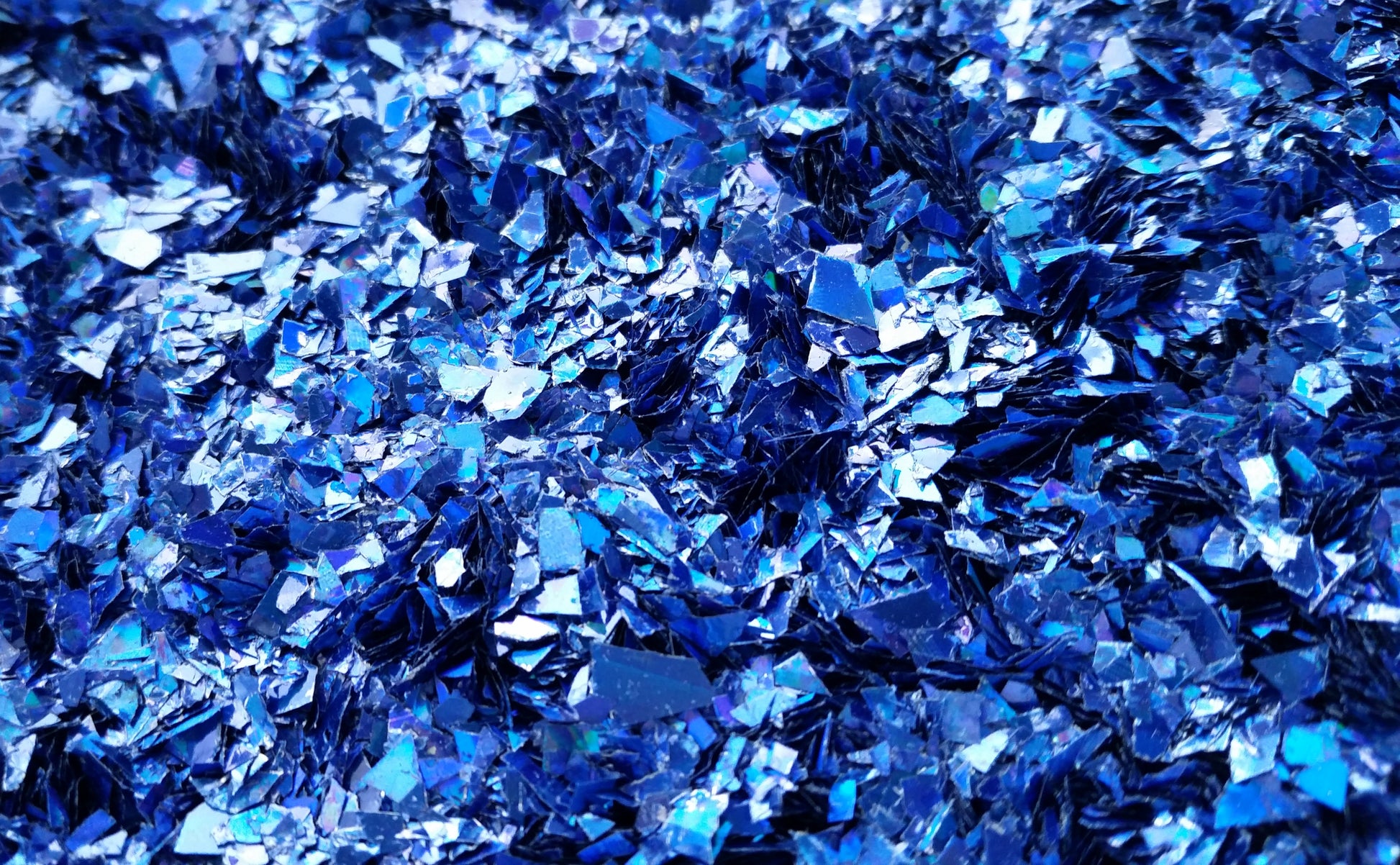 Holographic Royal Blue Cellophane Glitter Flakes