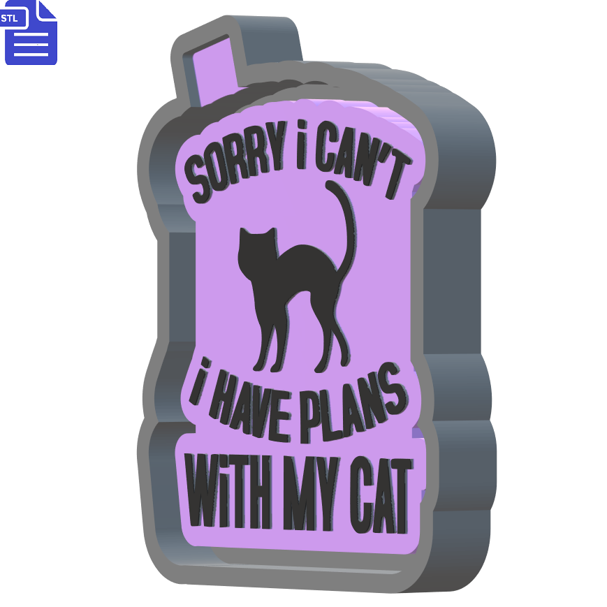 I Have Plans with my Cat Silicone Mold Housing STL File