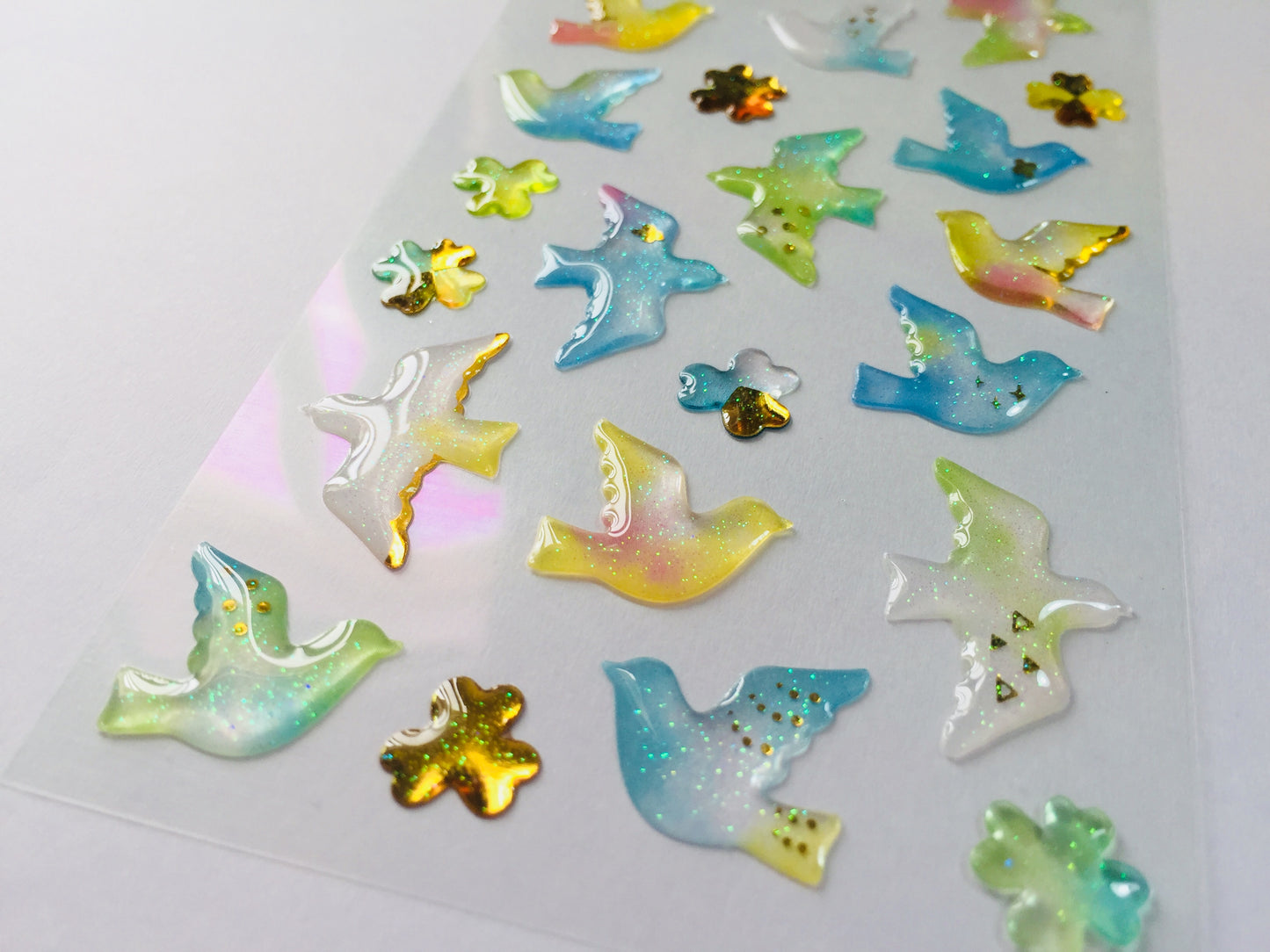 Bird Silhouette Crystal Stickers - 1 Sheet - The Crafts and Glitter Shop