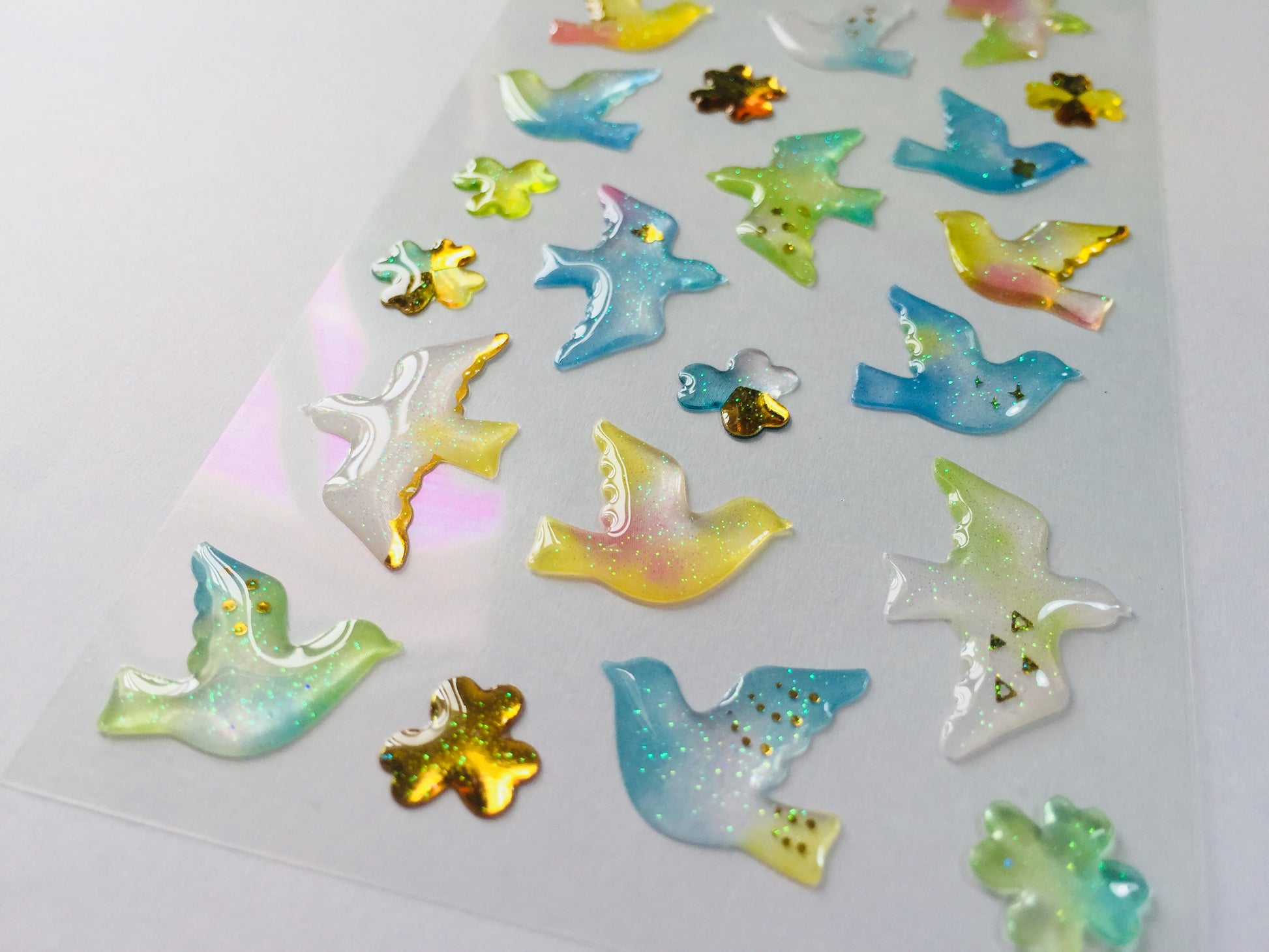 Bird Silhouette Crystal Stickers - 1 Sheet - The Crafts and Glitter Shop