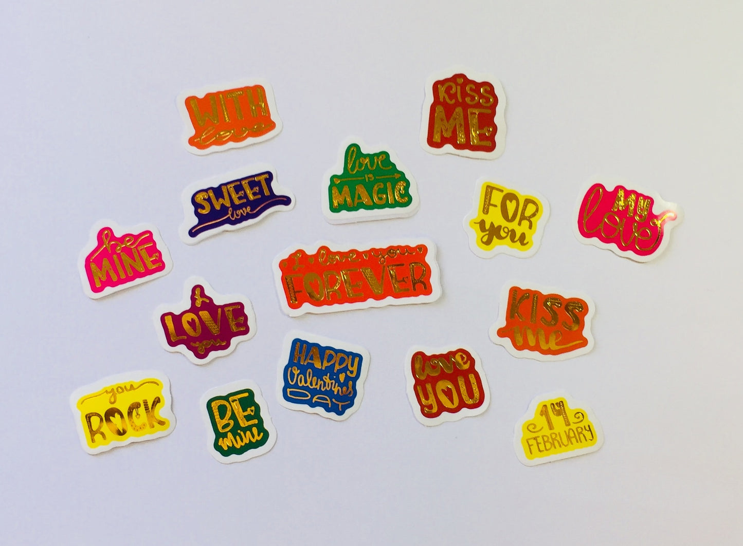 Words of Love Sticker Flakes - 45 pieces - Loose stickers