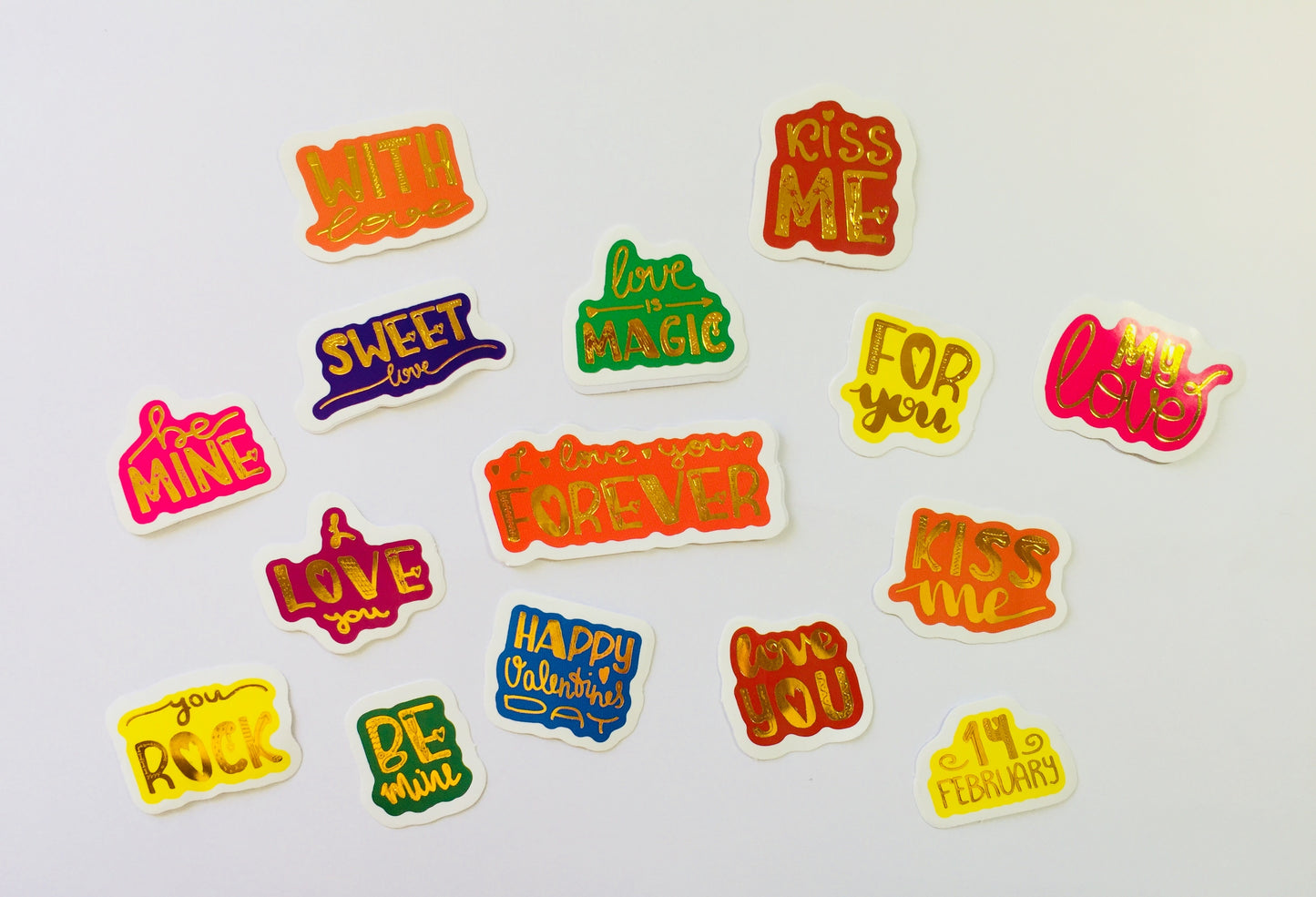 Words of Love Sticker Flakes - 45 pieces - Loose stickers