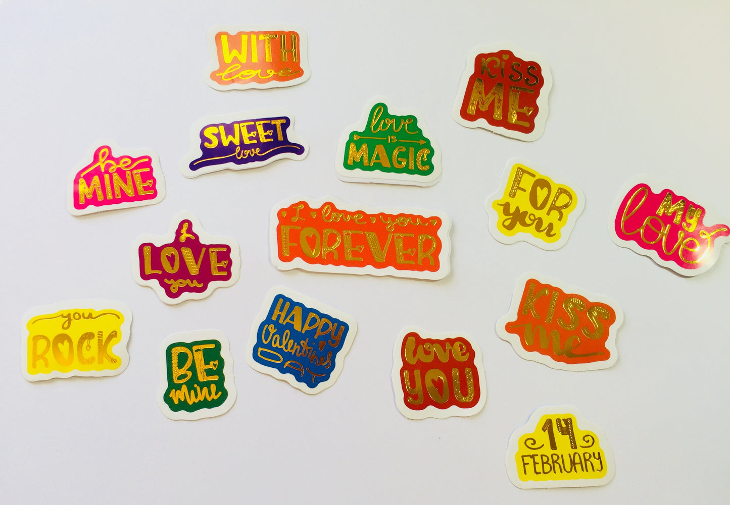 Words of Love Sticker Flakes - 45 pieces - Loose stickers