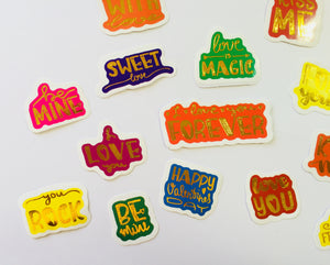 Words of Love Sticker Flakes - 45 pieces - Loose stickers