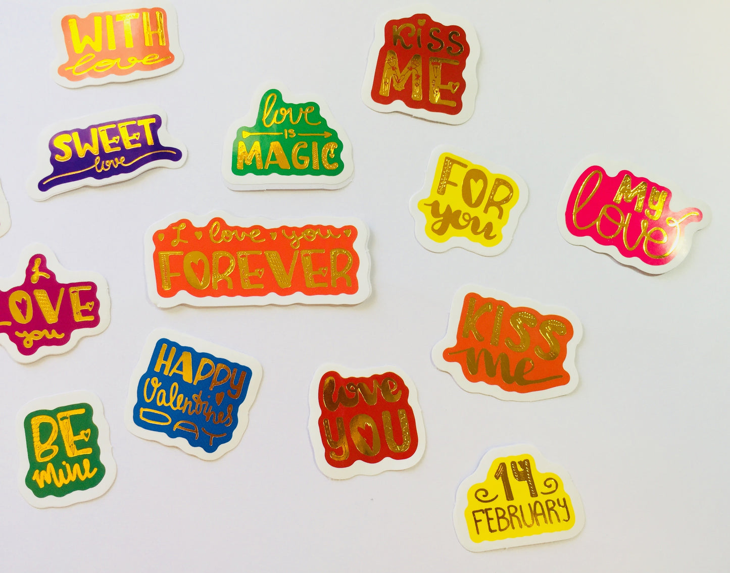 Words of Love Sticker Flakes - 45 pieces - Loose stickers
