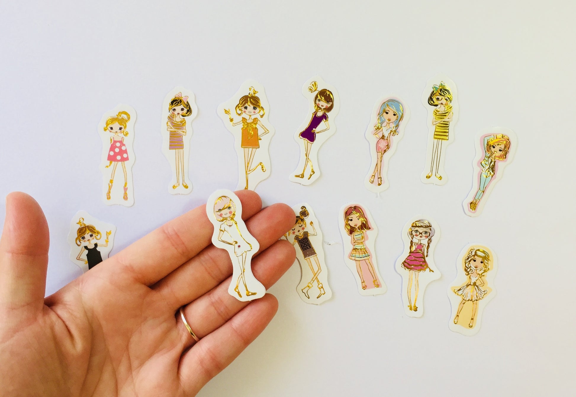 Fashion Girl Sticker Flakes Pack - 45 pieces - The Crafts and Glitter Shop
