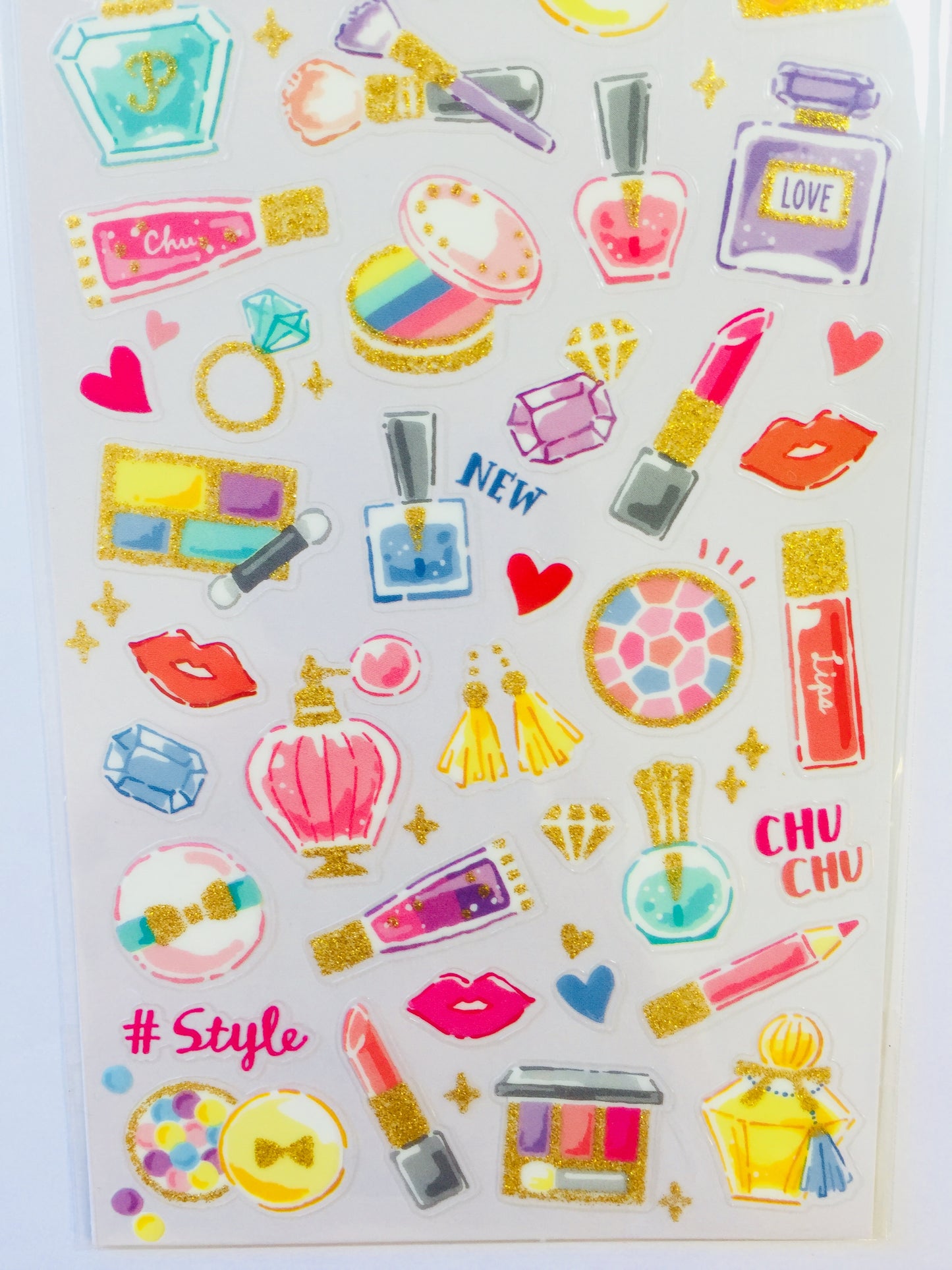 Beauty Make up Stickers - 1 Sheet - The Crafts and Glitter Shop