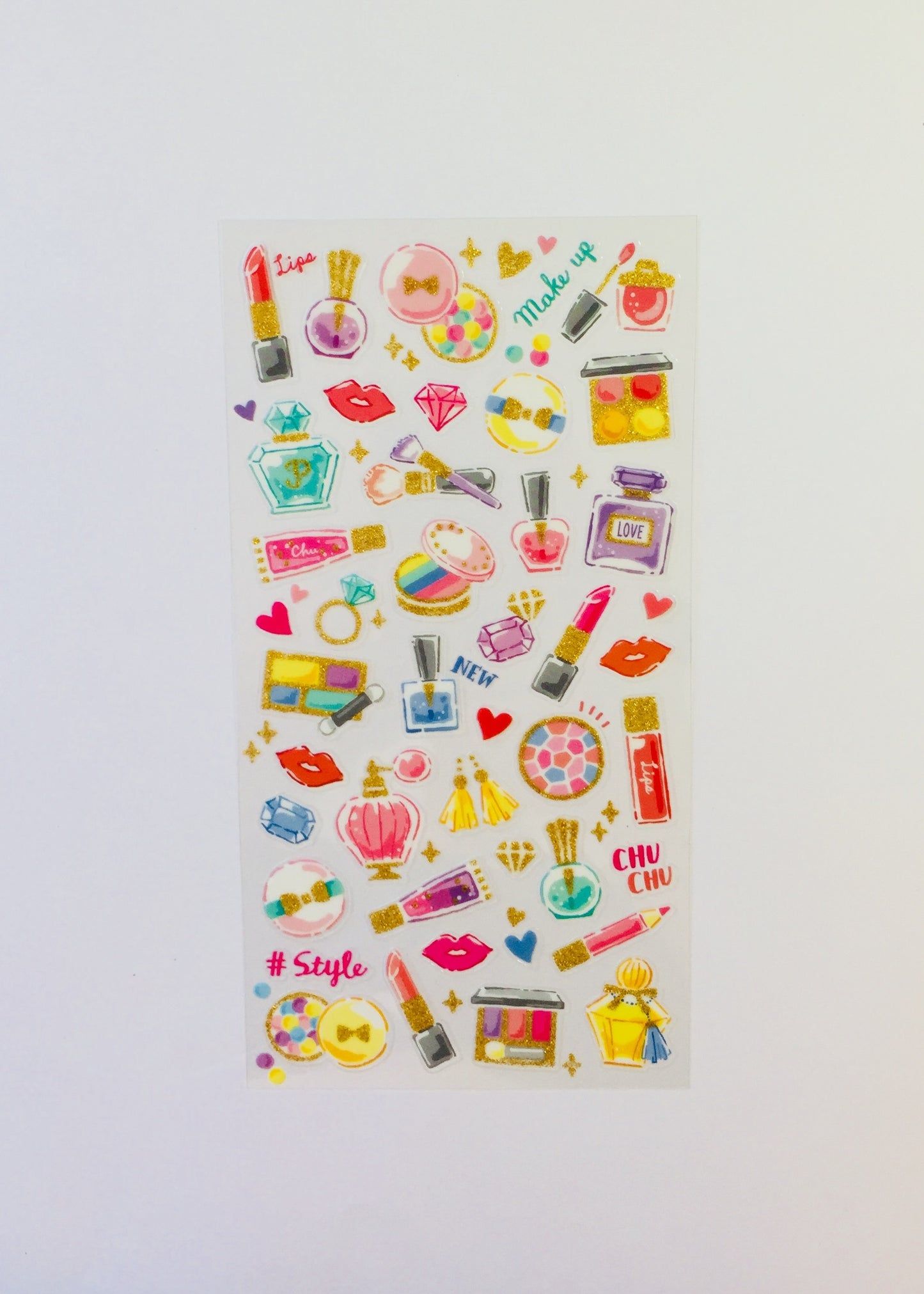 Beauty Make up Stickers - 1 Sheet - The Crafts and Glitter Shop