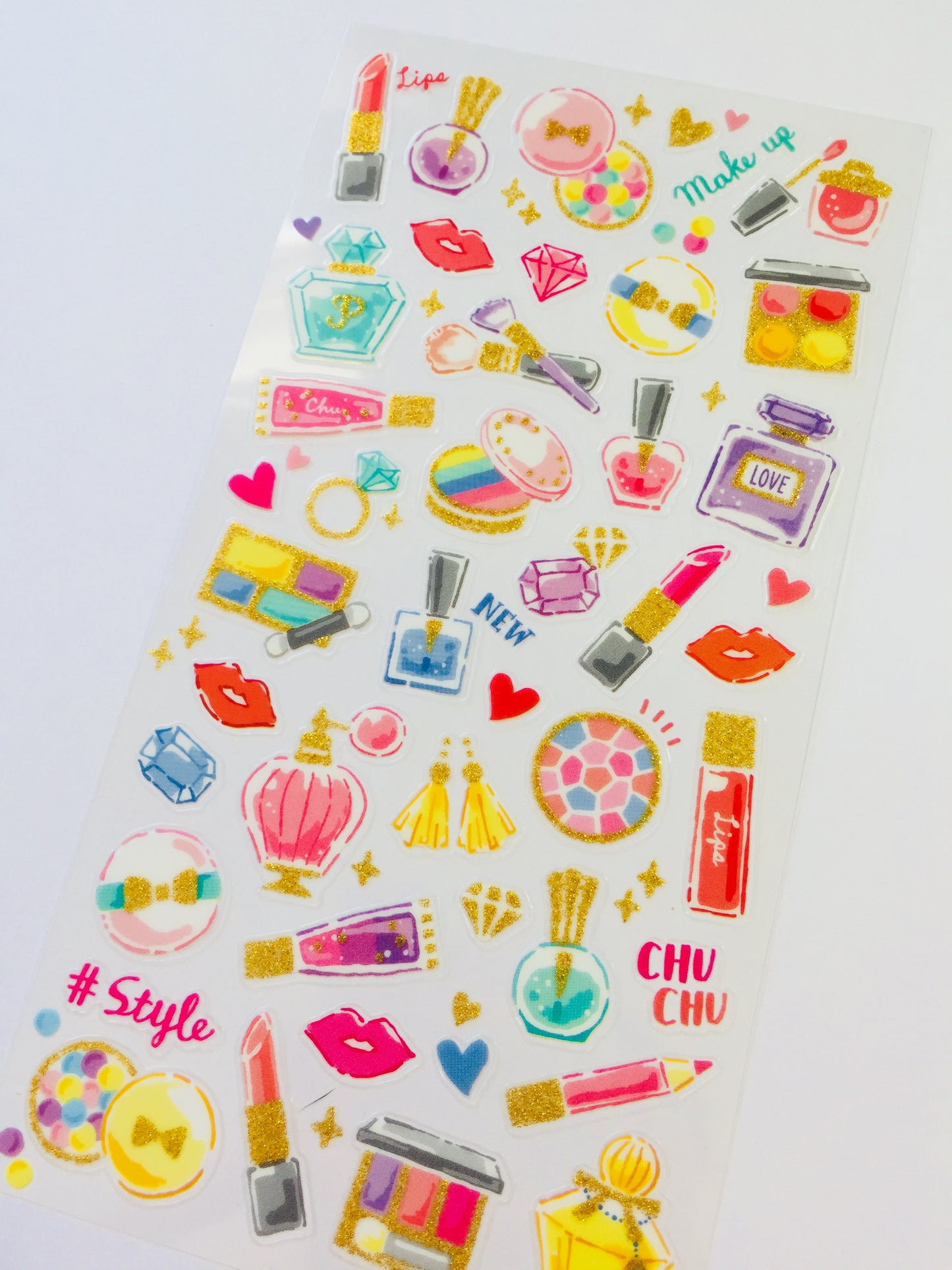 Beauty Make up Stickers - 1 Sheet - The Crafts and Glitter Shop