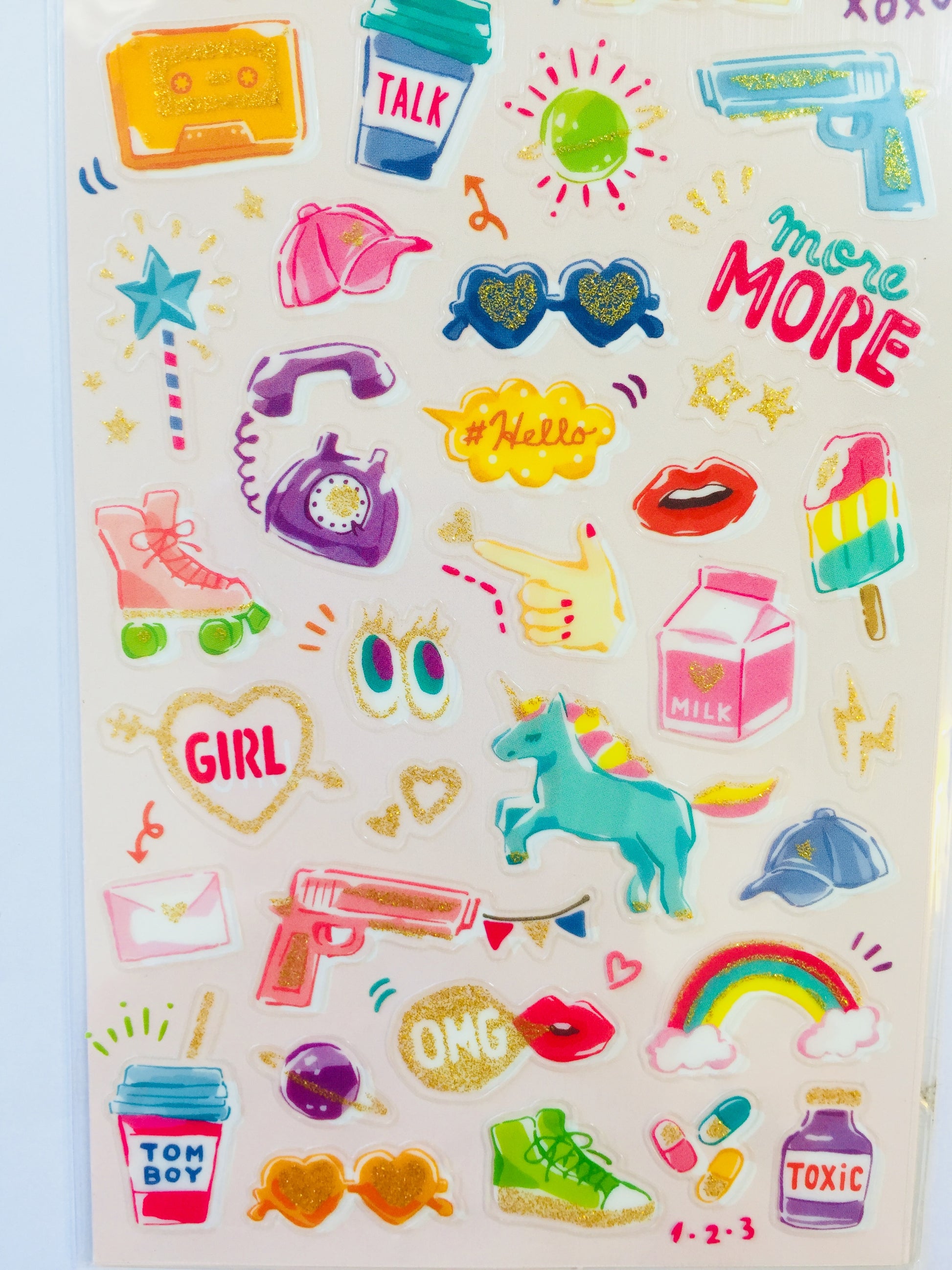 Teenager Stuff Stickers - 1 Sheet - The Crafts and Glitter Shop