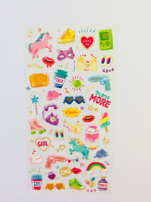 Teenager Stuff Stickers - 1 Sheet