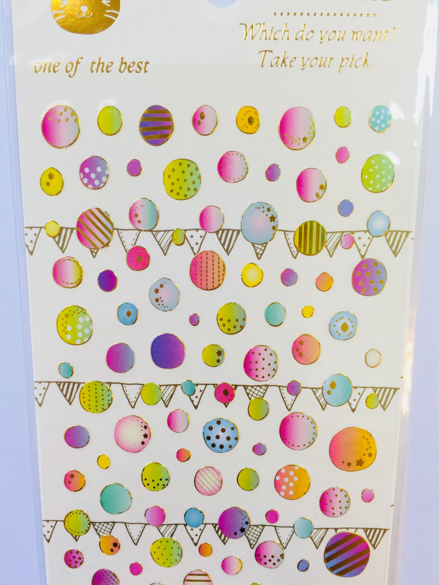 Colorful Circles Stickers - 1 Sheet - The Crafts and Glitter Shop