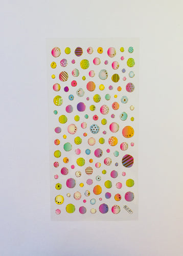 Colorful Circles Stickers - 1 Sheet