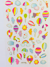 Load image into Gallery viewer, Colorful Hot Air Balloon Stickers - 1 Sheet