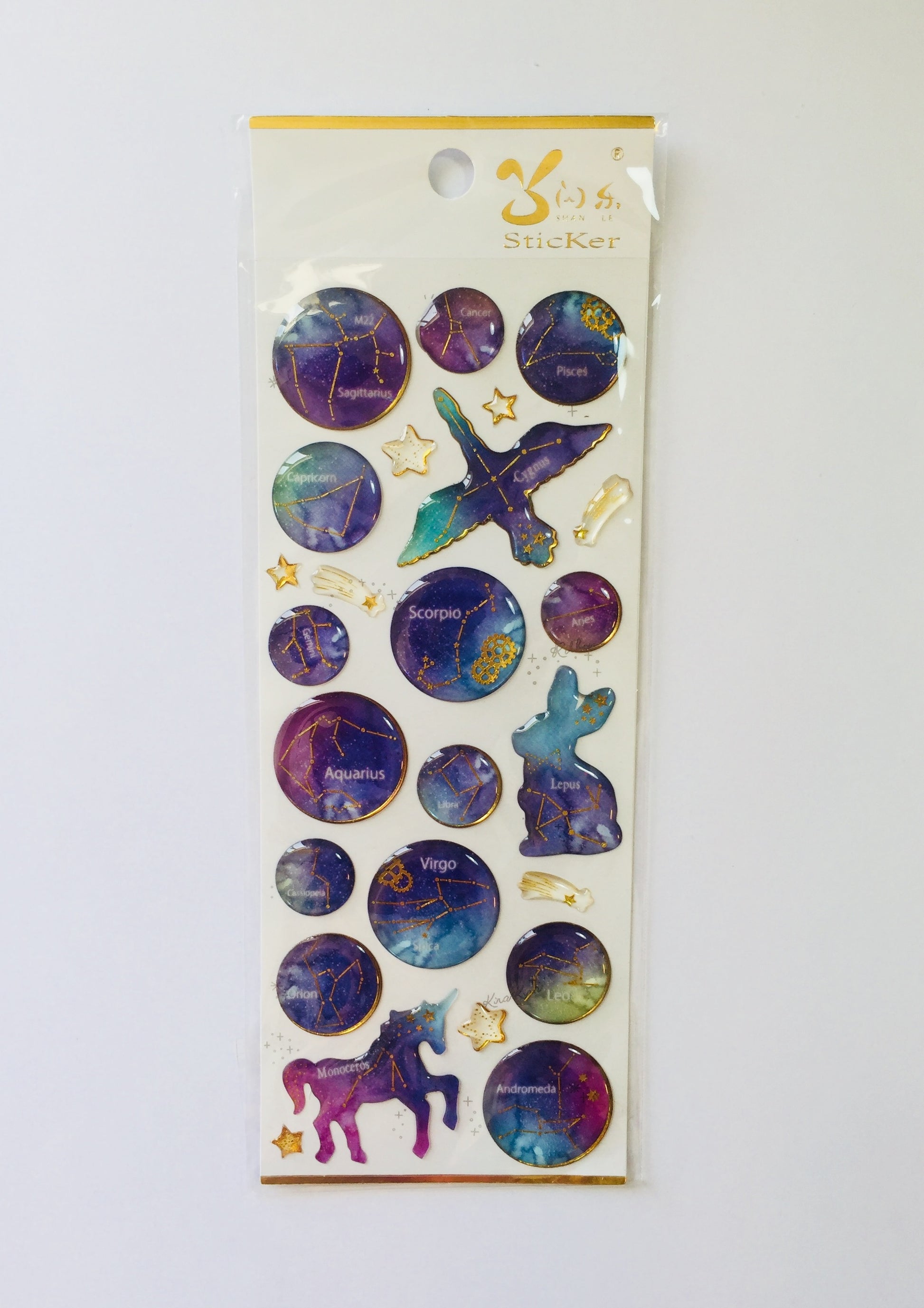 Horoscope Epoxy Stickers - 1 sheet - The Crafts and Glitter Shop