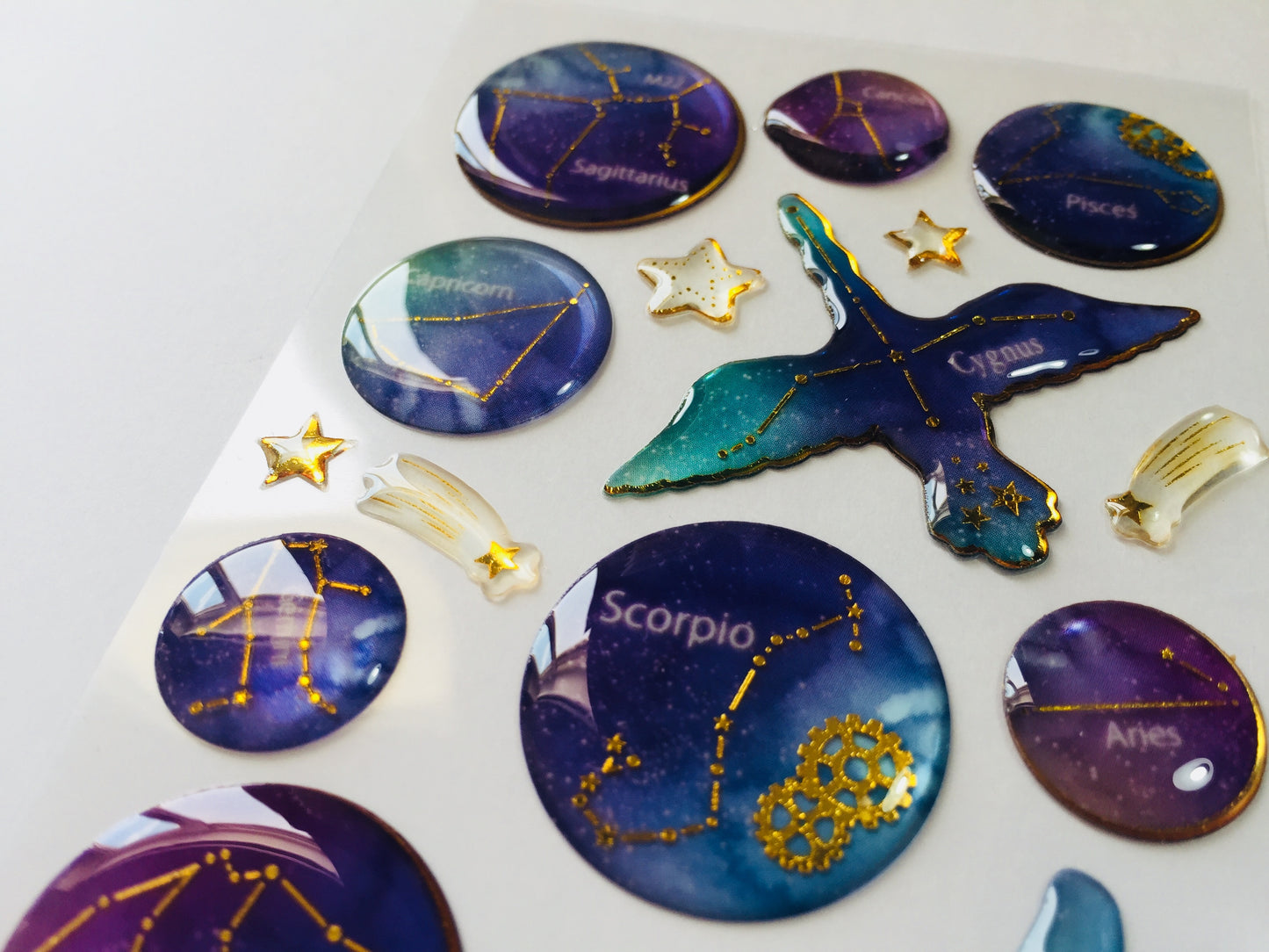Horoscope Epoxy Stickers - 1 sheet - The Crafts and Glitter Shop