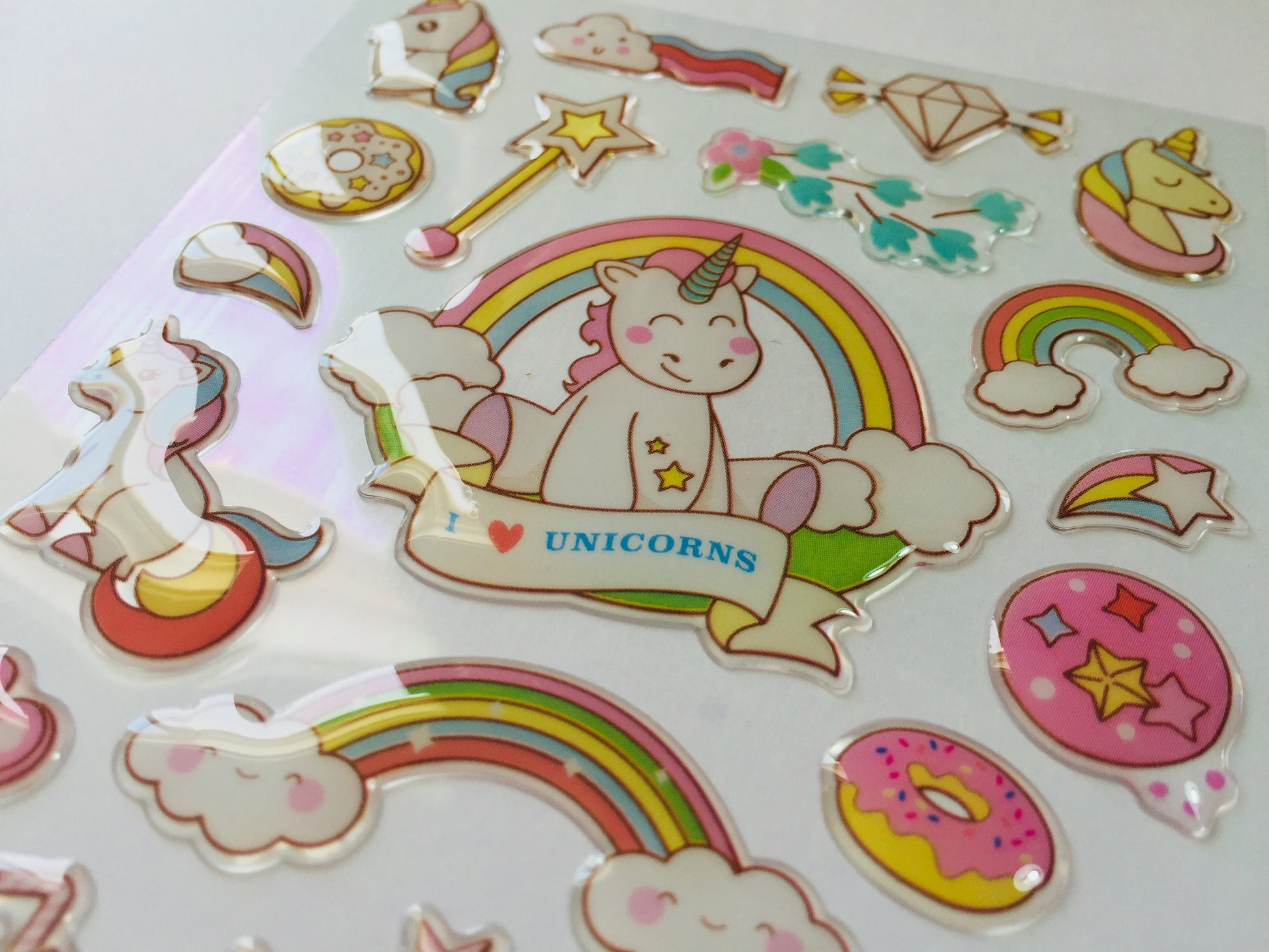 Unicorn Epoxy Stickers - 1 Sheet - The Crafts and Glitter Shop