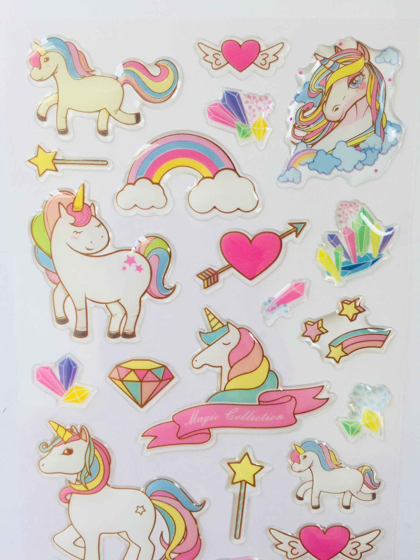 Unicorn Epoxy Stickers - 1 Sheet - The Crafts and Glitter Shop