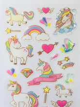 Load image into Gallery viewer, Unicorn Epoxy Stickers - 1 Sheet