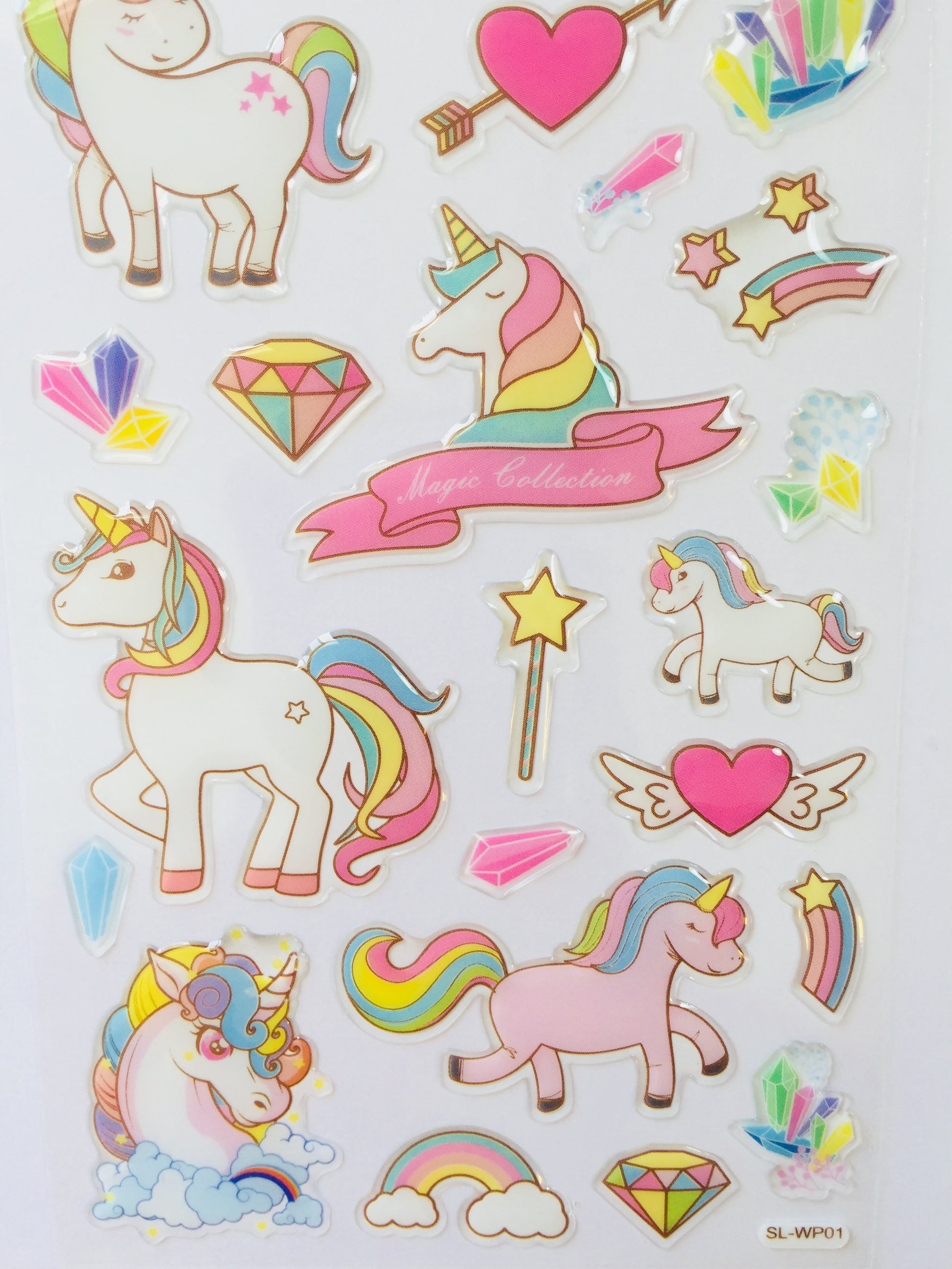 Unicorn Epoxy Stickers - 1 Sheet - The Crafts and Glitter Shop