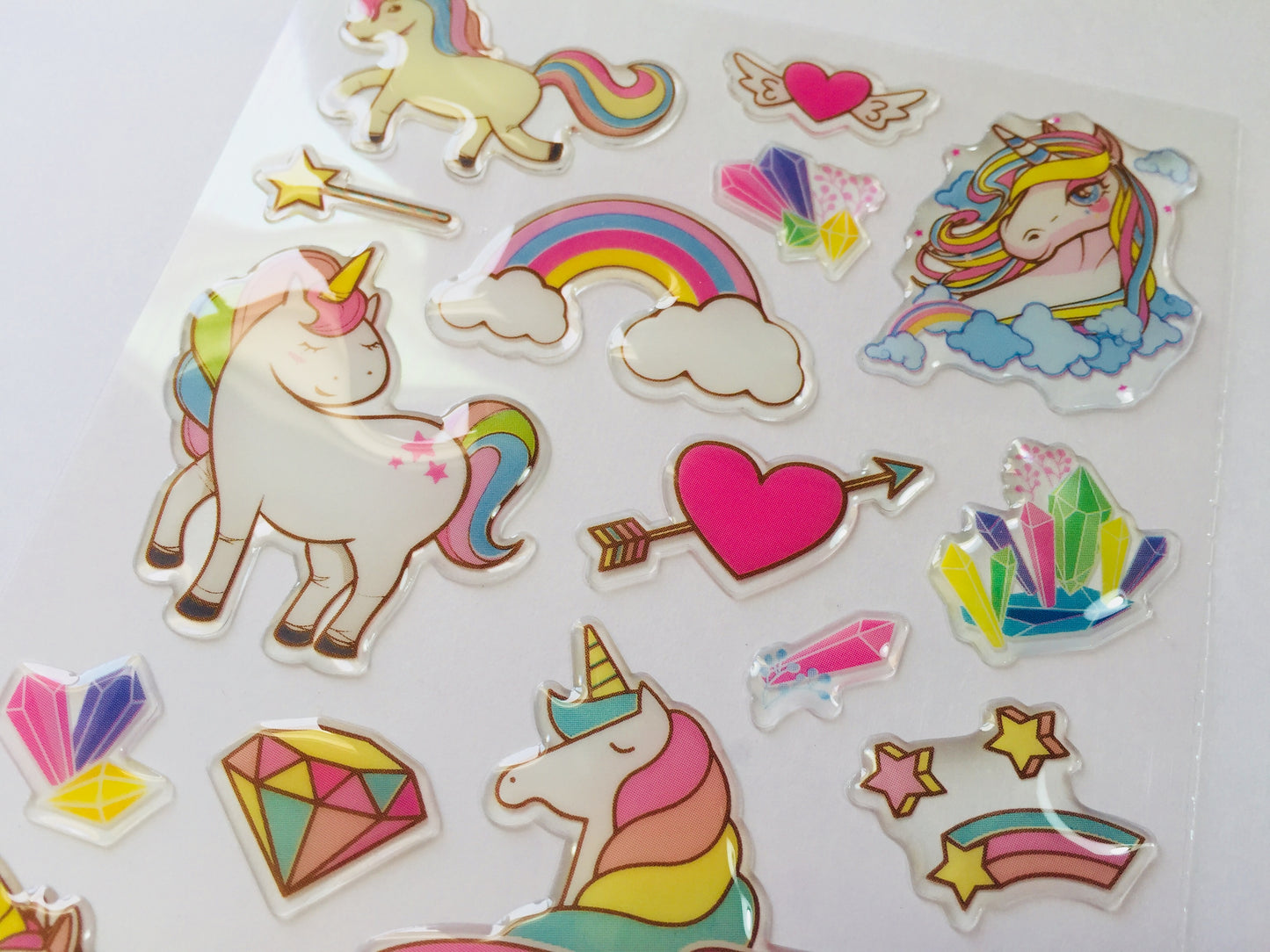 Unicorn Epoxy Stickers - 1 Sheet - The Crafts and Glitter Shop