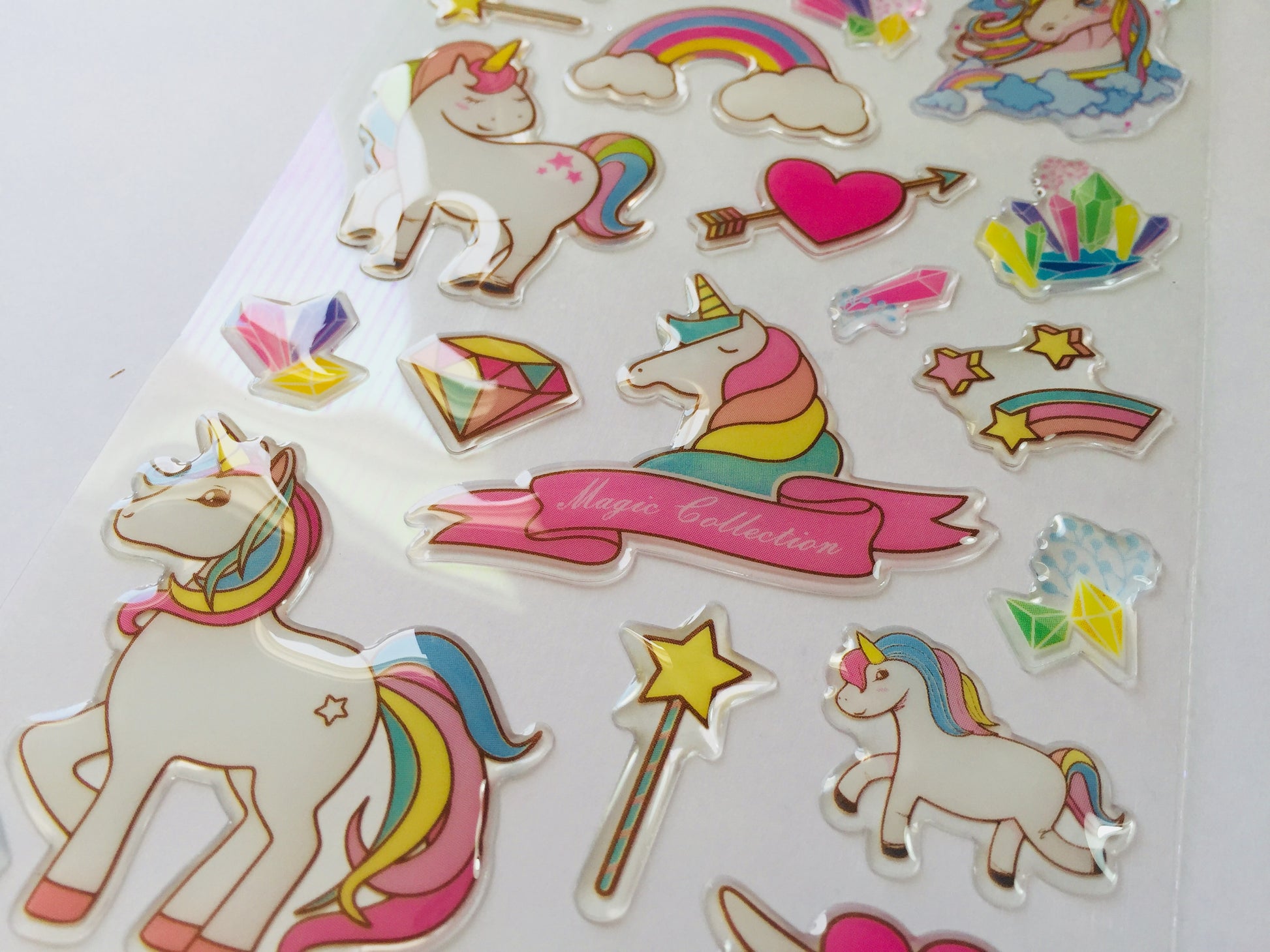 Unicorn Epoxy Stickers - 1 Sheet - The Crafts and Glitter Shop