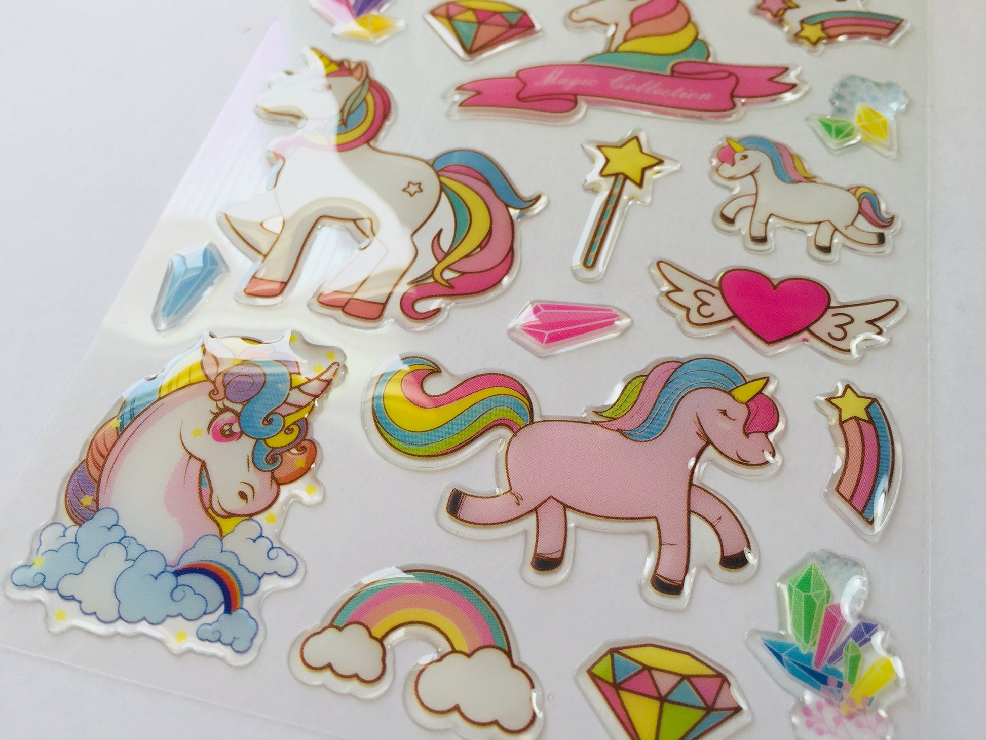 Unicorn Epoxy Stickers - 1 Sheet - The Crafts and Glitter Shop