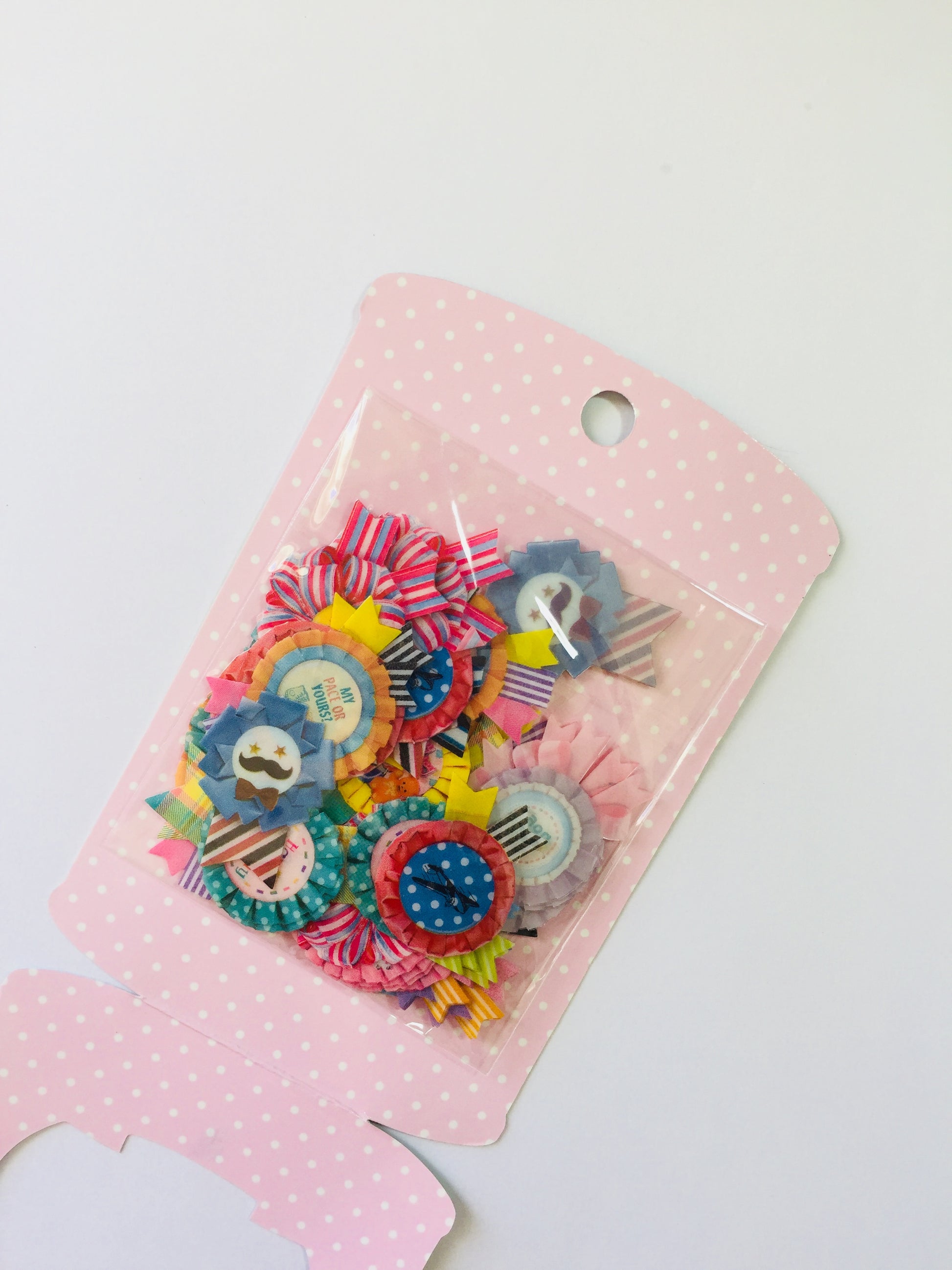 70 pcs Prize Ribbons Sticker Flakes - Vintage retro style - The Crafts and Glitter Shop