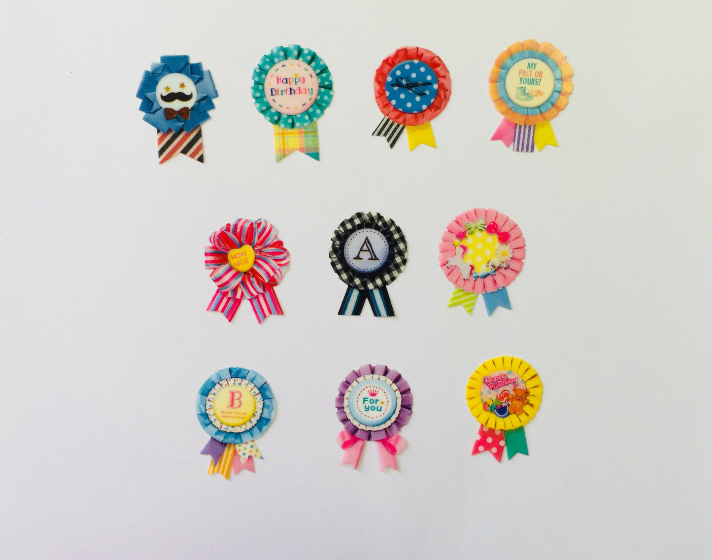 70 pcs Prize Ribbons Sticker Flakes - Vintage retro style - The Crafts and Glitter Shop
