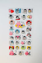 Load image into Gallery viewer, Kawaii Penguin Planner Puffy Stickers - 1 sheet