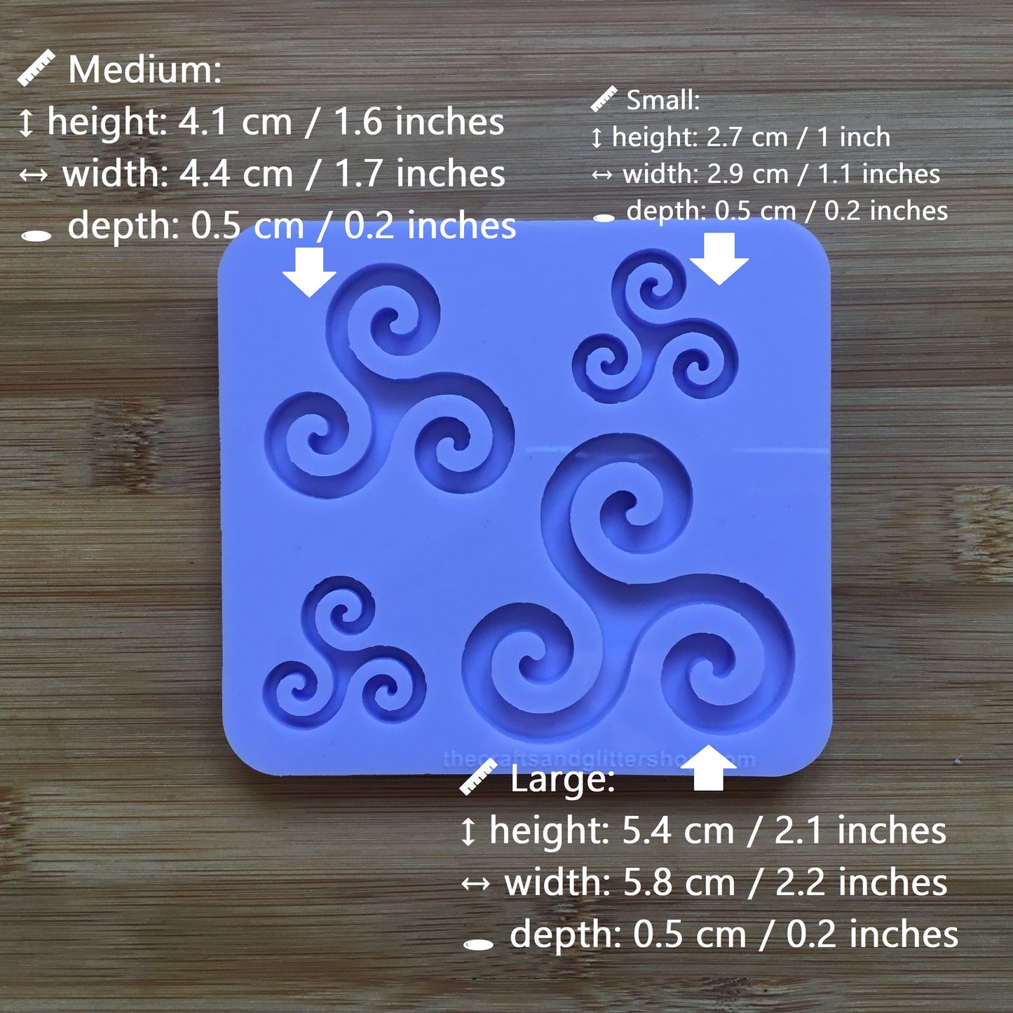 Triskele Silicone Mold - The Crafts and Glitter Shop